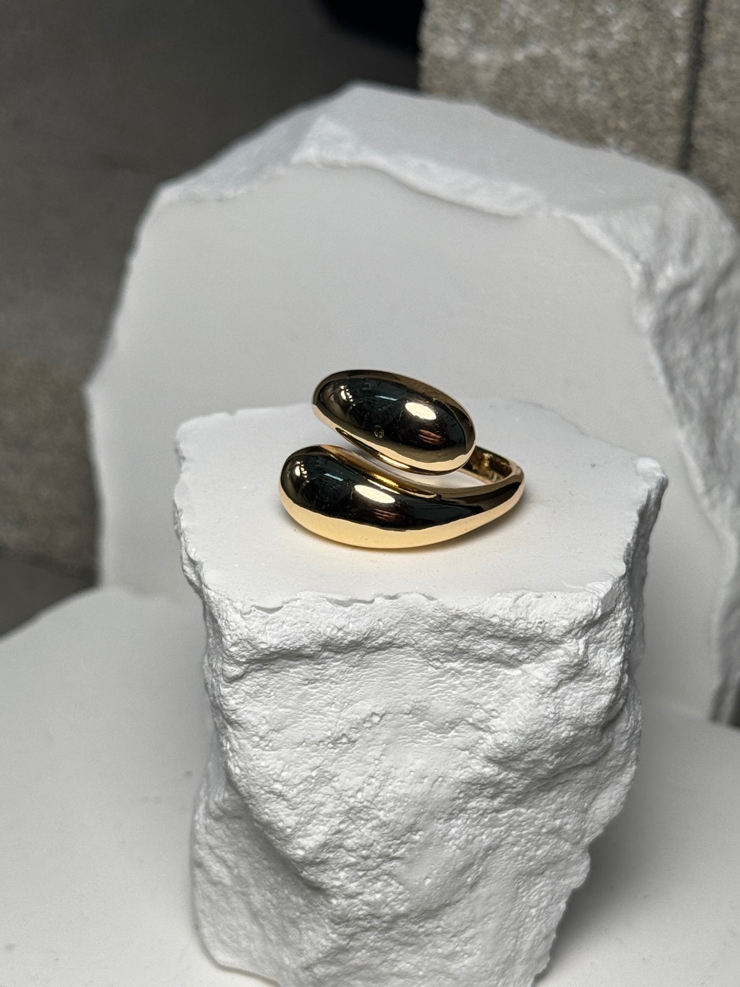 Twin Flame Double Layer Midi Ring - Bold Eye-Catching Design for Special Occasions & Everyday Wear - Unique Statement Jewelry Piece