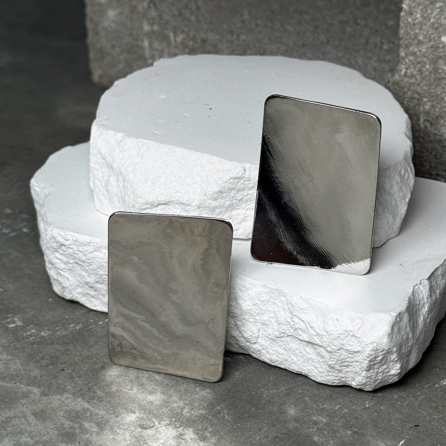 Chic Square Metal Clip On Earrings