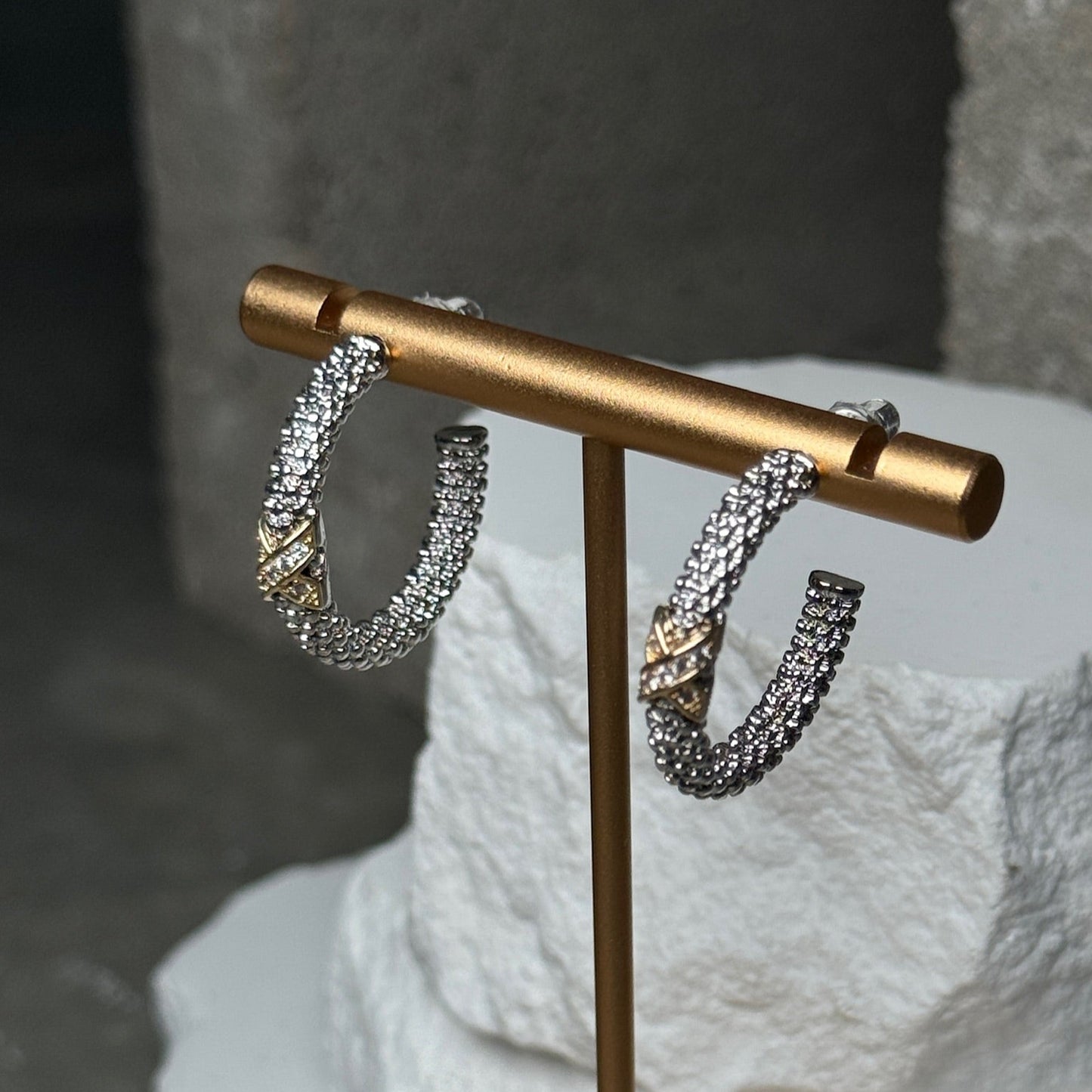 Sparkle Mix Metal Mini Hoop