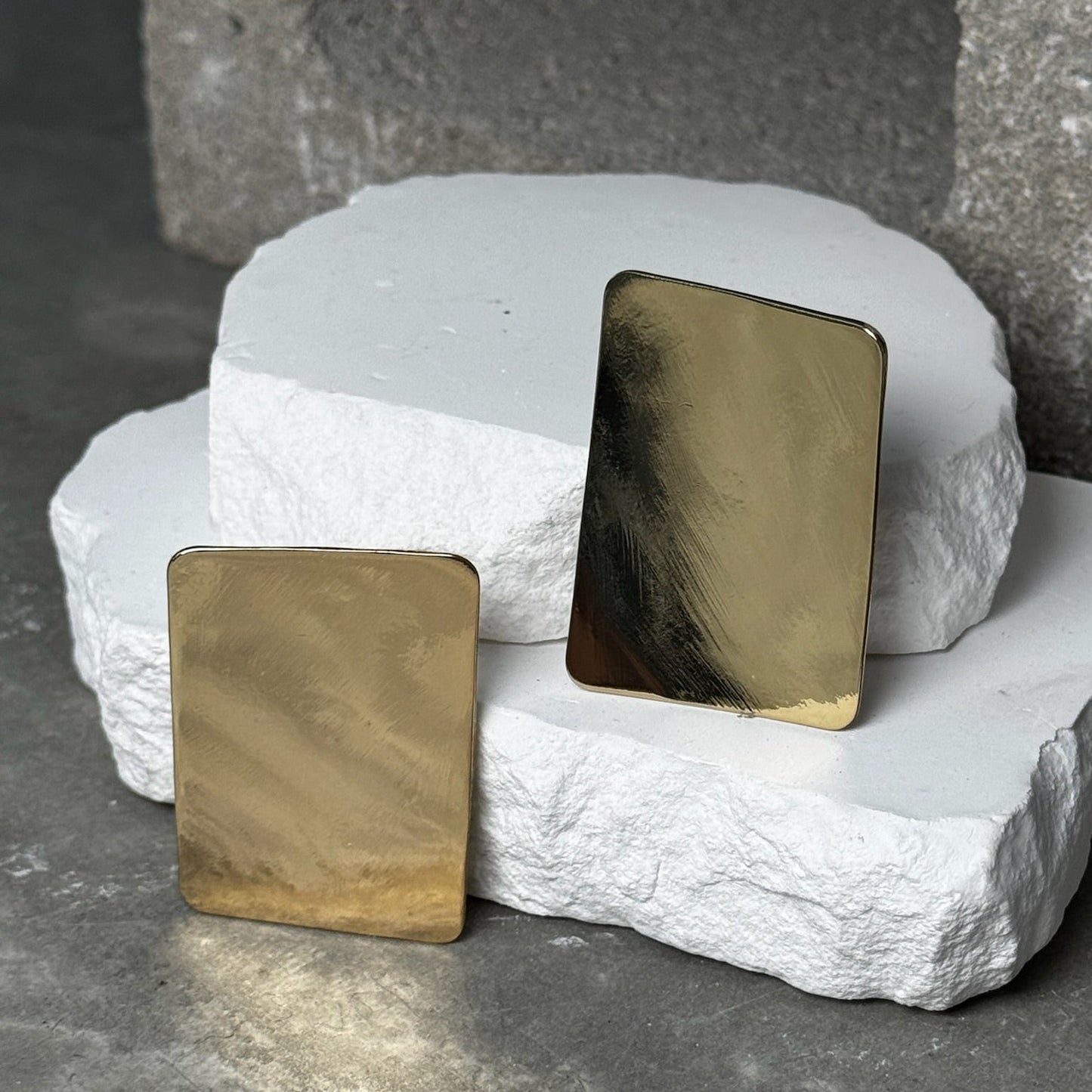 Chic Square Metal Clip On Earrings