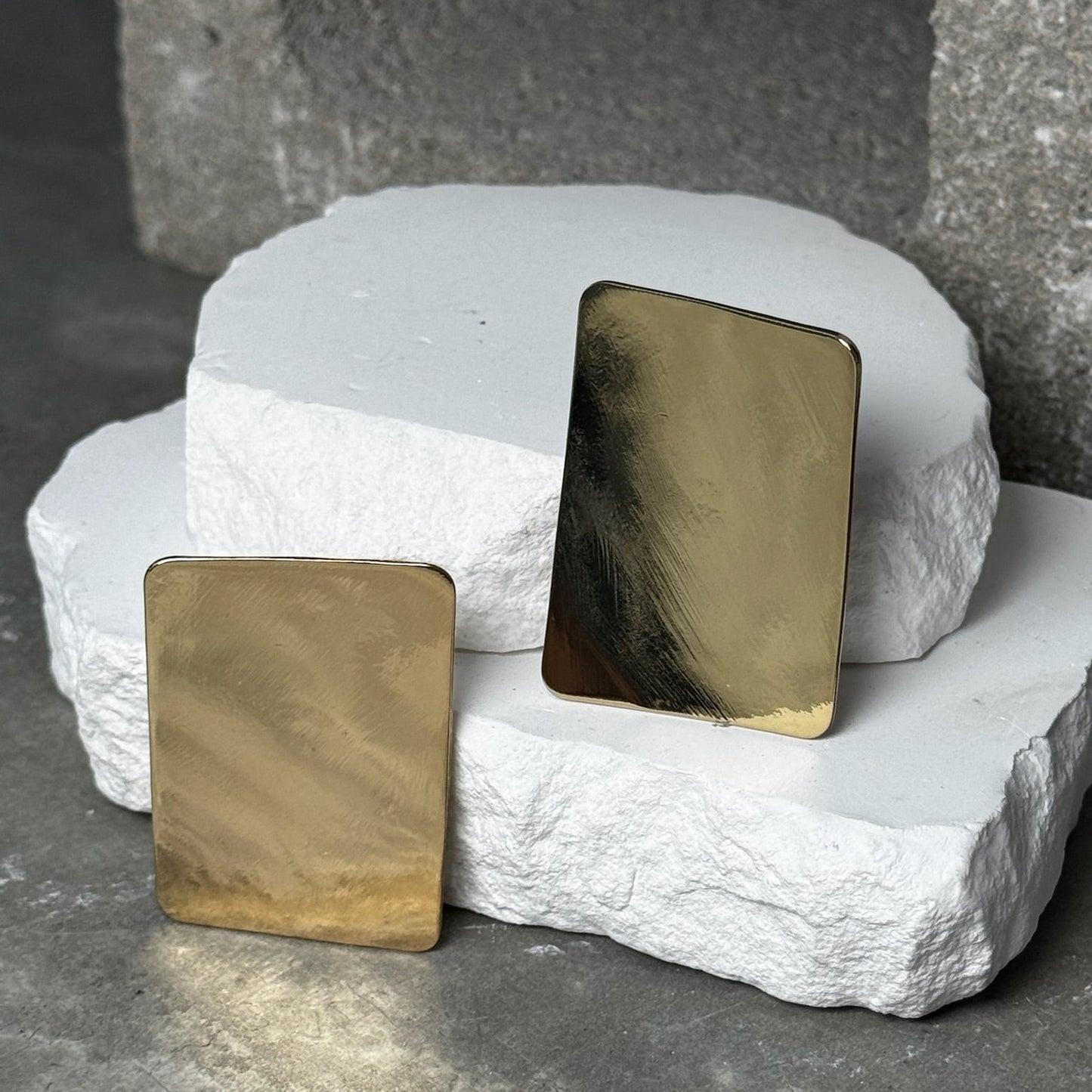 Chic Square Metal Clip On Earrings