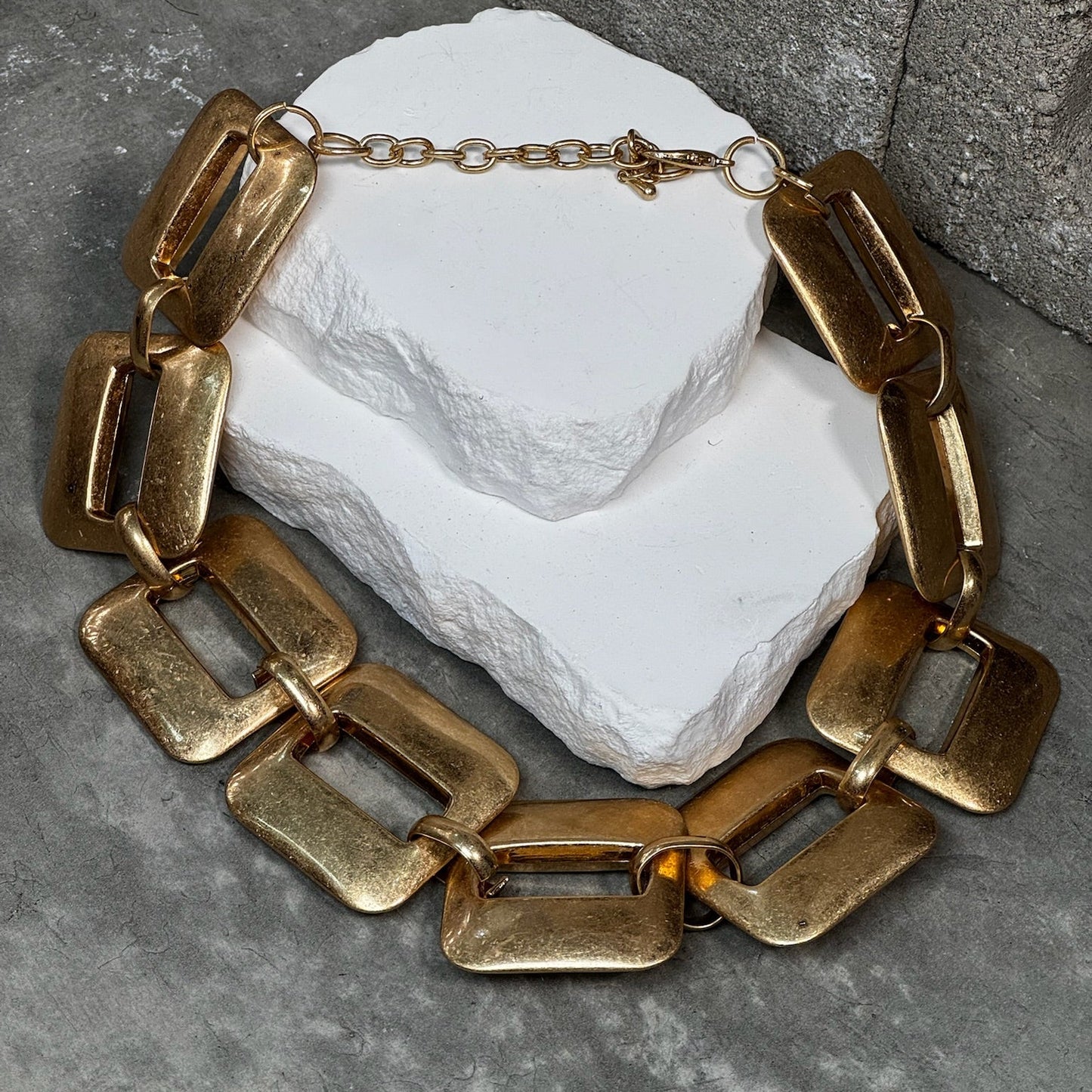 Out the Box Square Link Necklace 15" w/ Extender