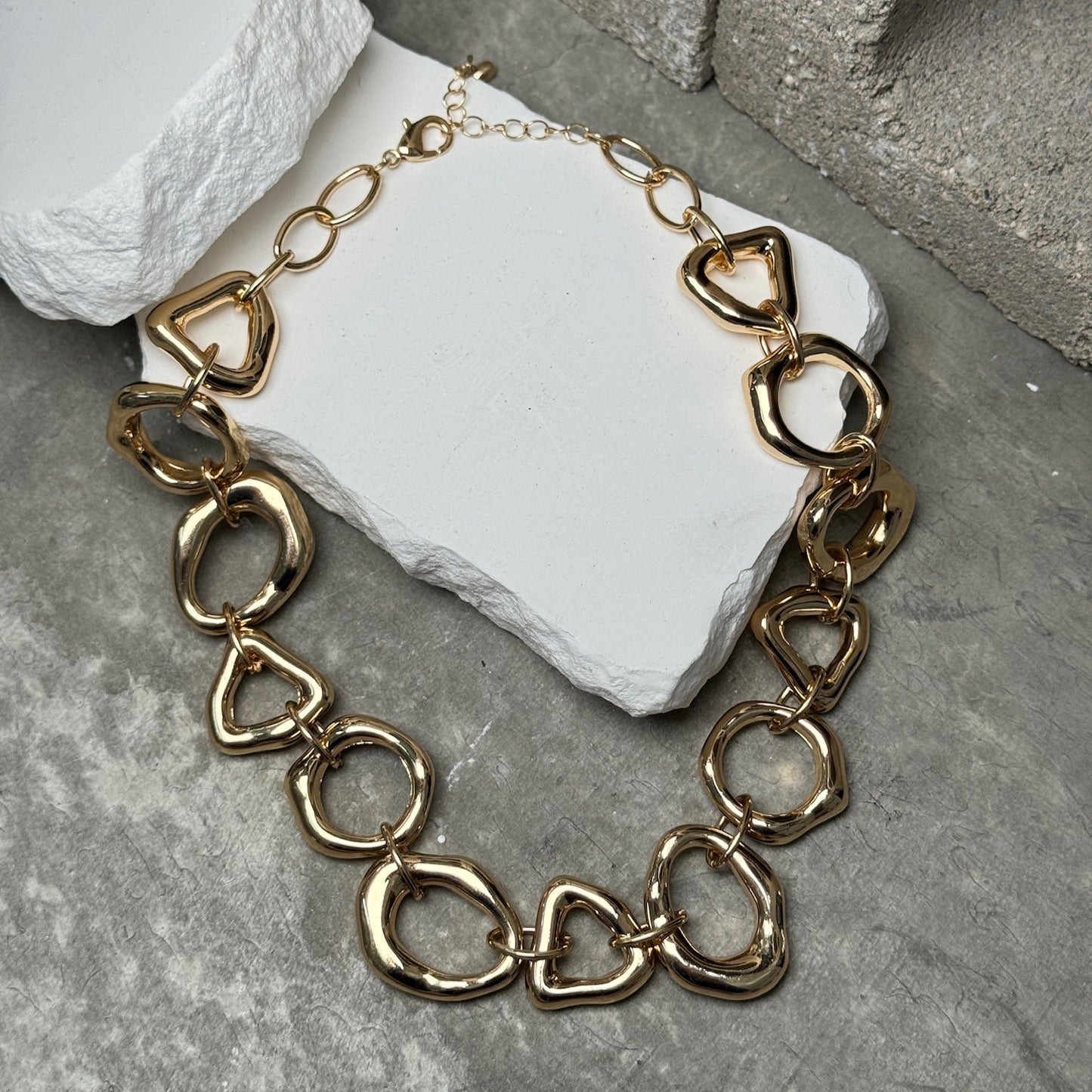 Shape Shift Link Necklace 15" w/ Extender
