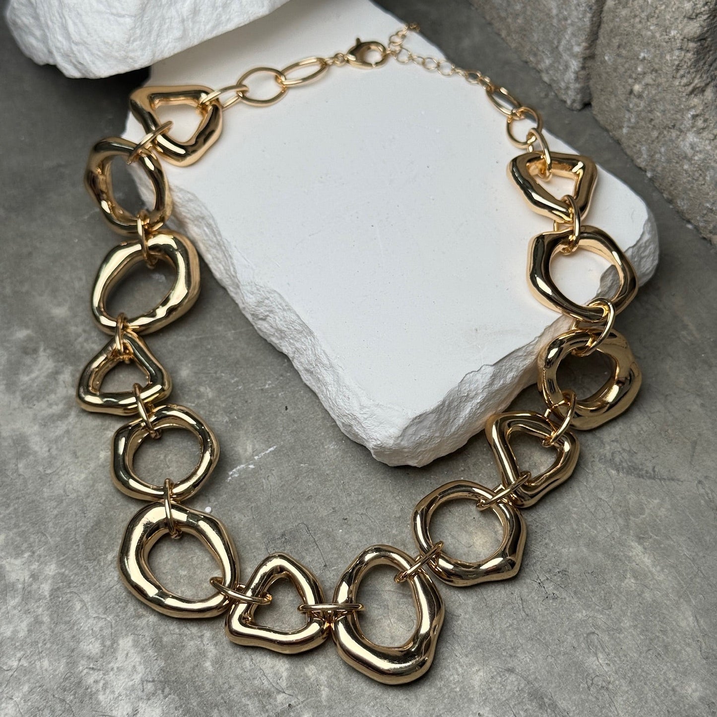 Shape Shift Link Necklace 15" w/ Extender