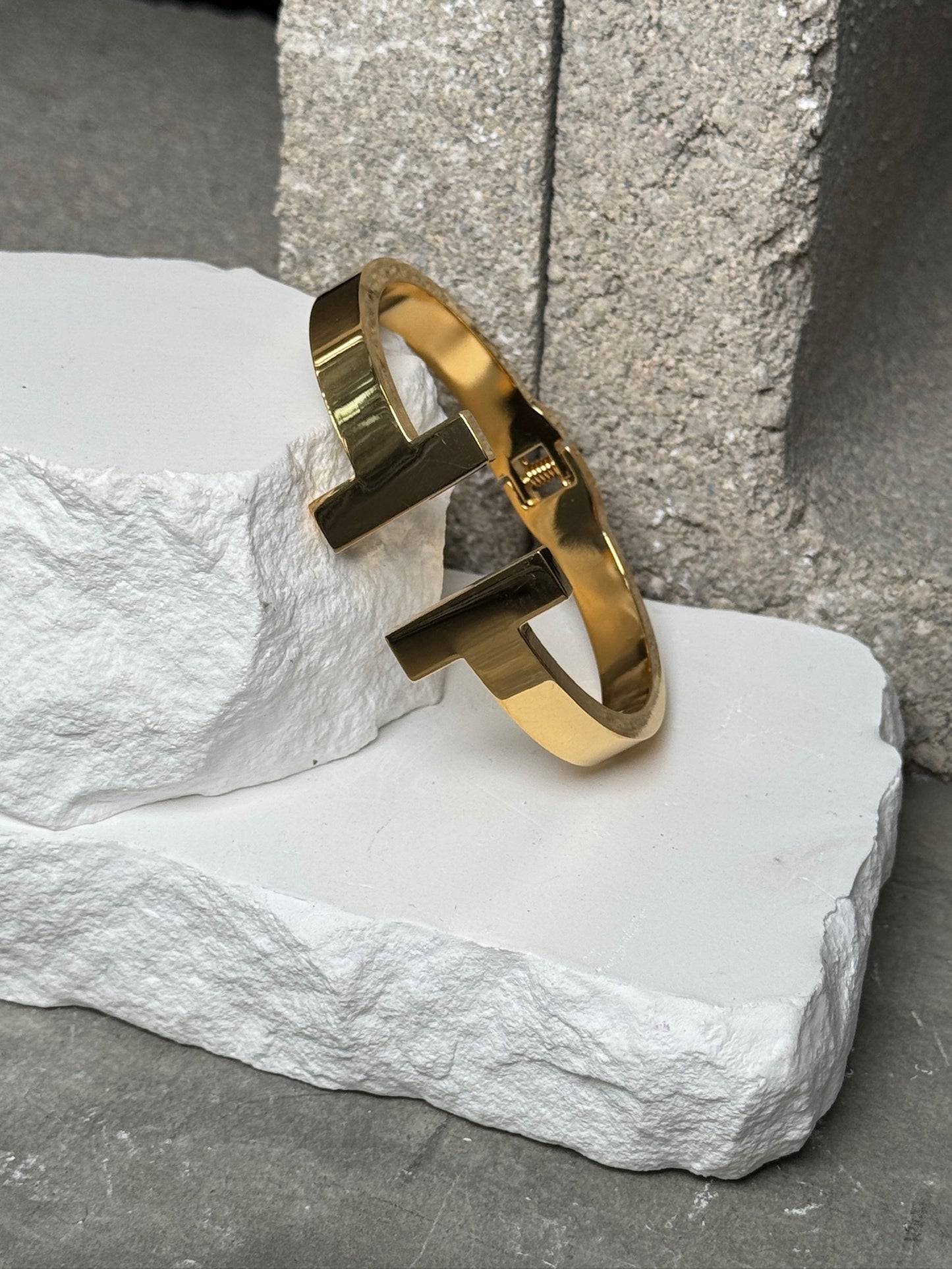 Set The Tone Gold Bracelet Fits Up To 7"