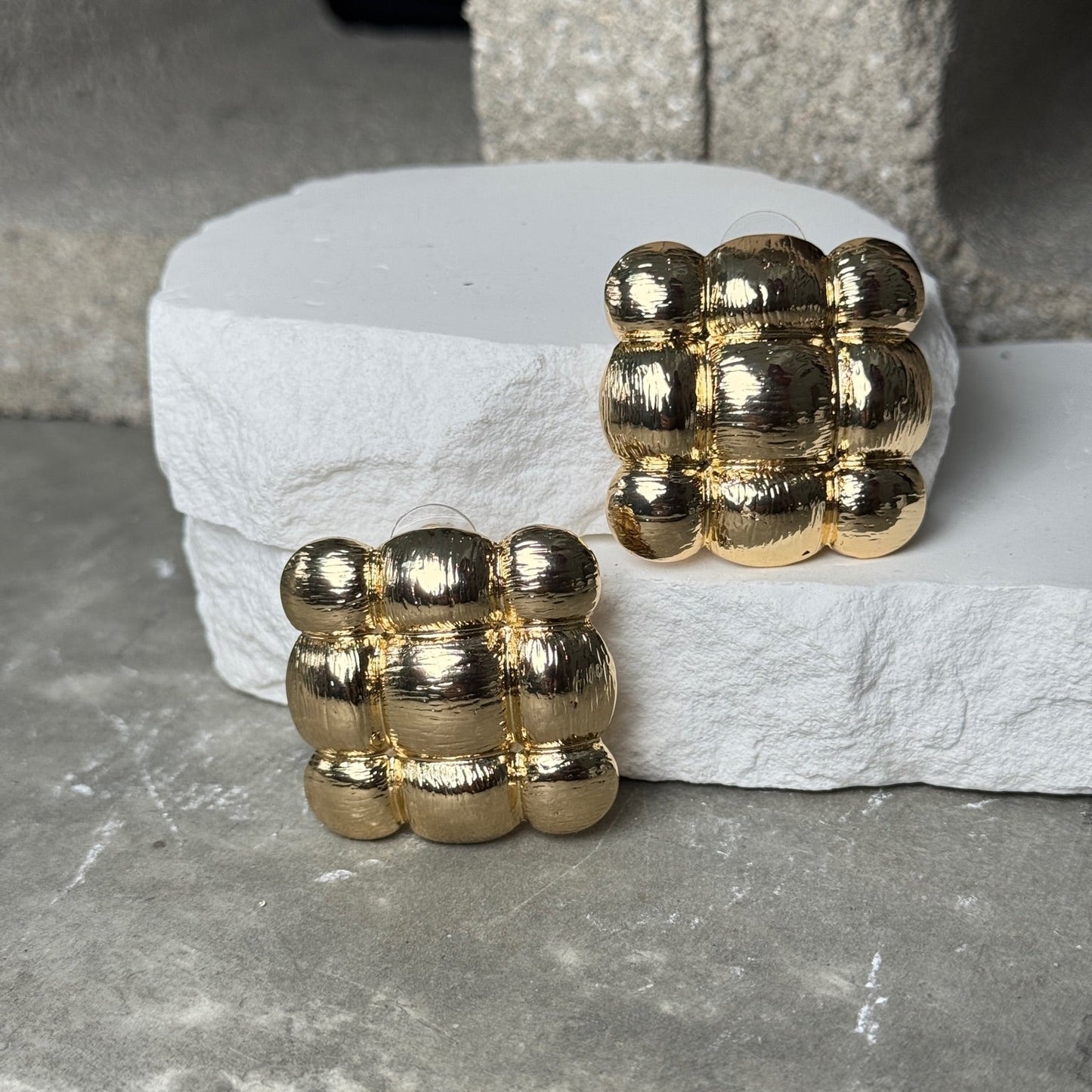 Square Plush Earrings