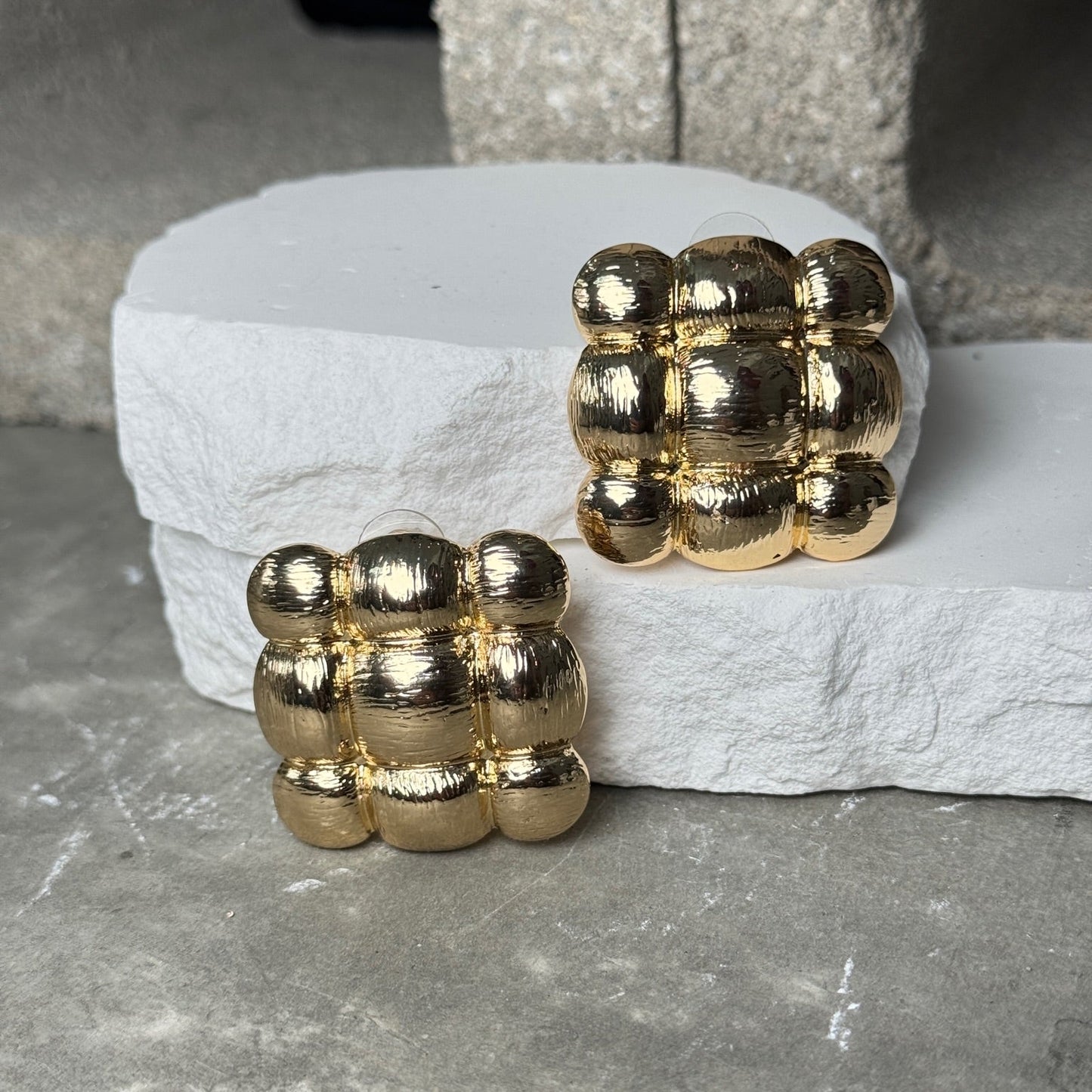 Square Plush Earrings