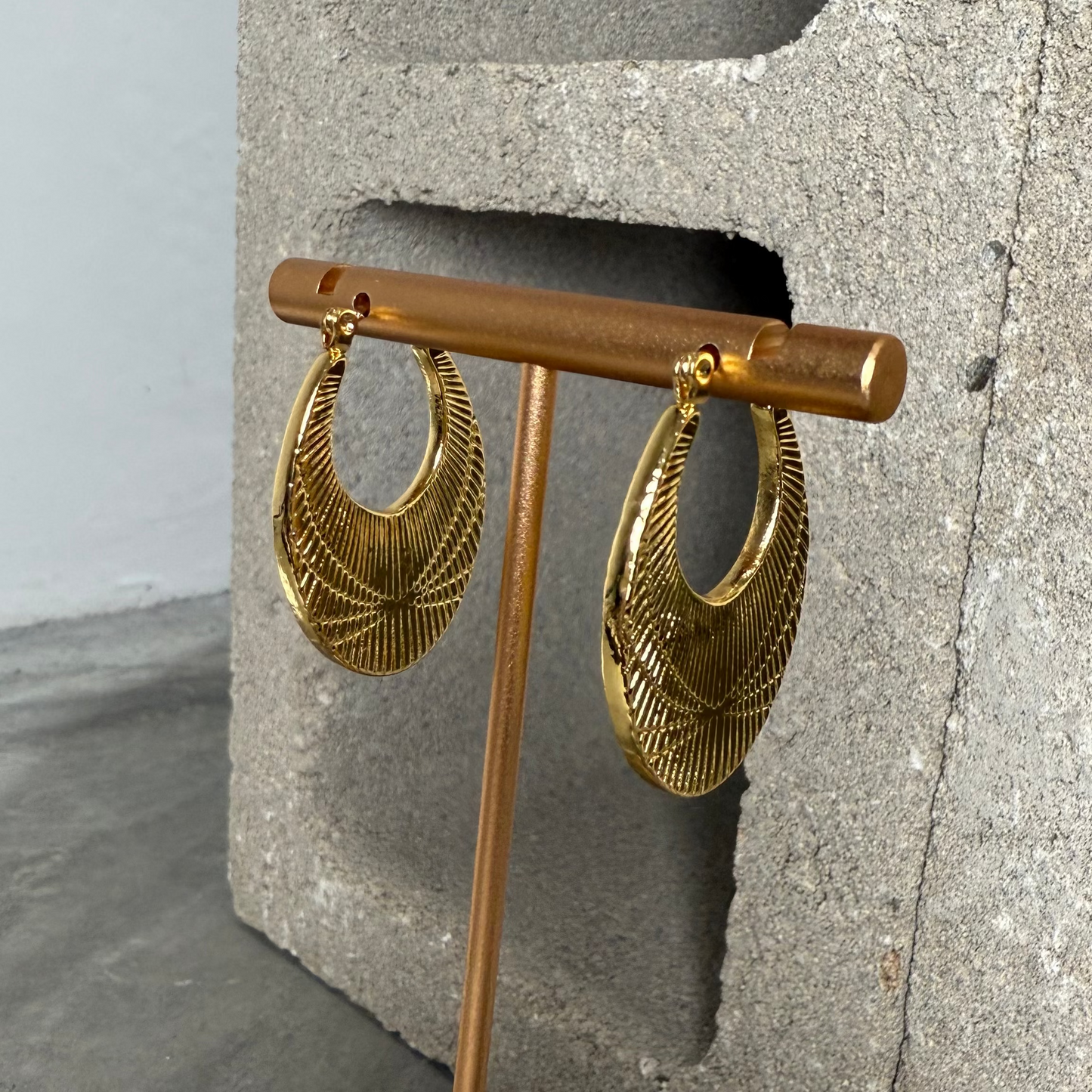 Soul Mate Oval Hoop Earrings