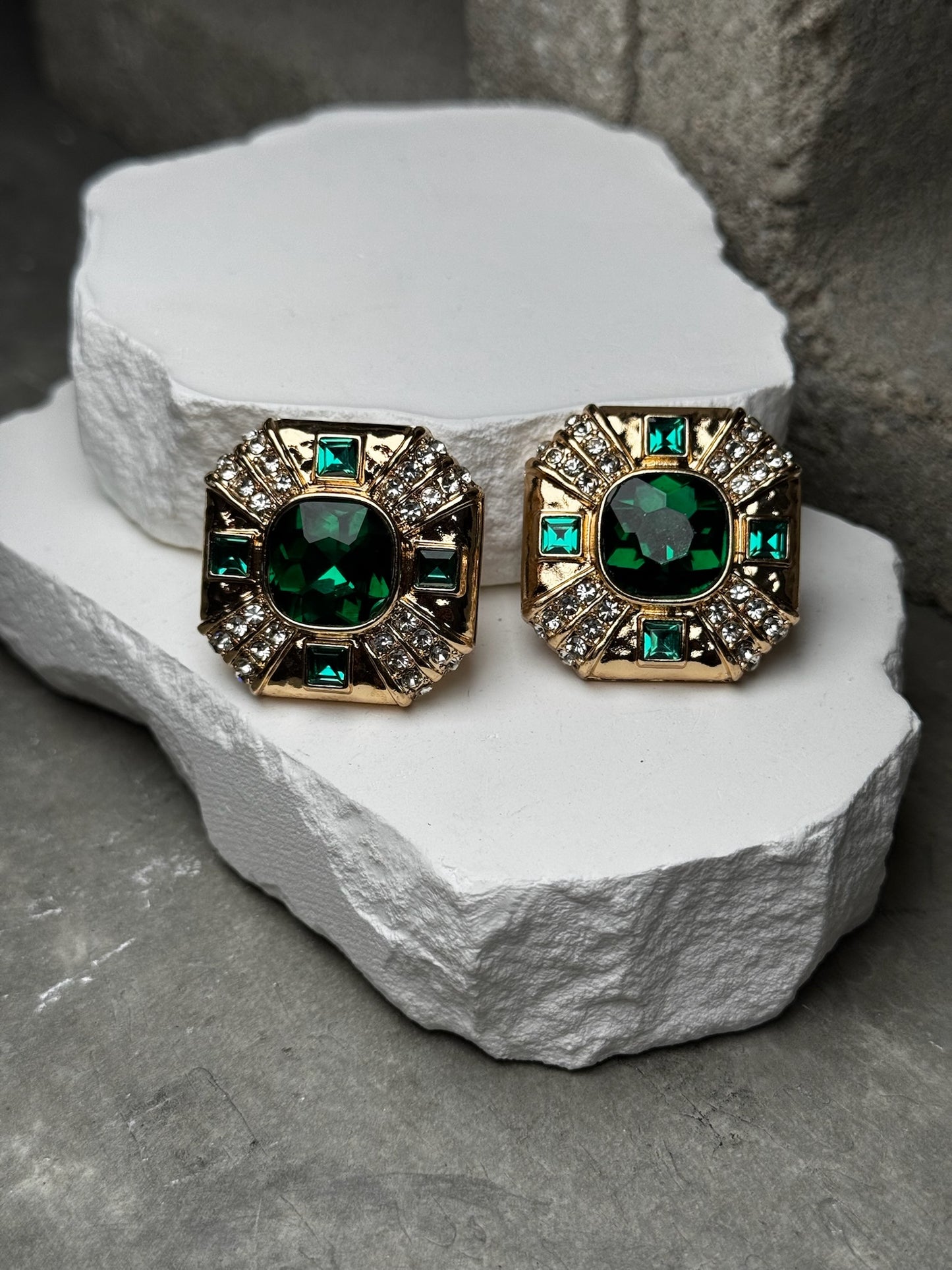 Crystal Balance Stud Earrings