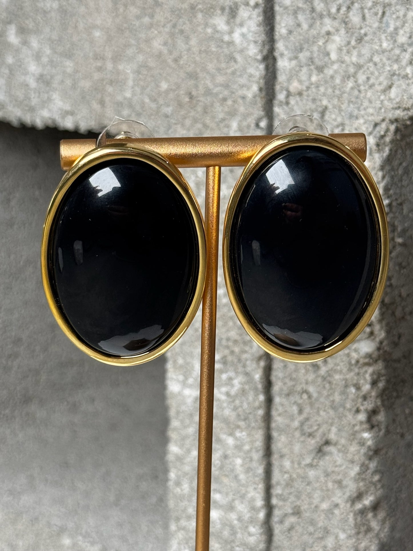 Dark Radiance Oversized Stud Earrings