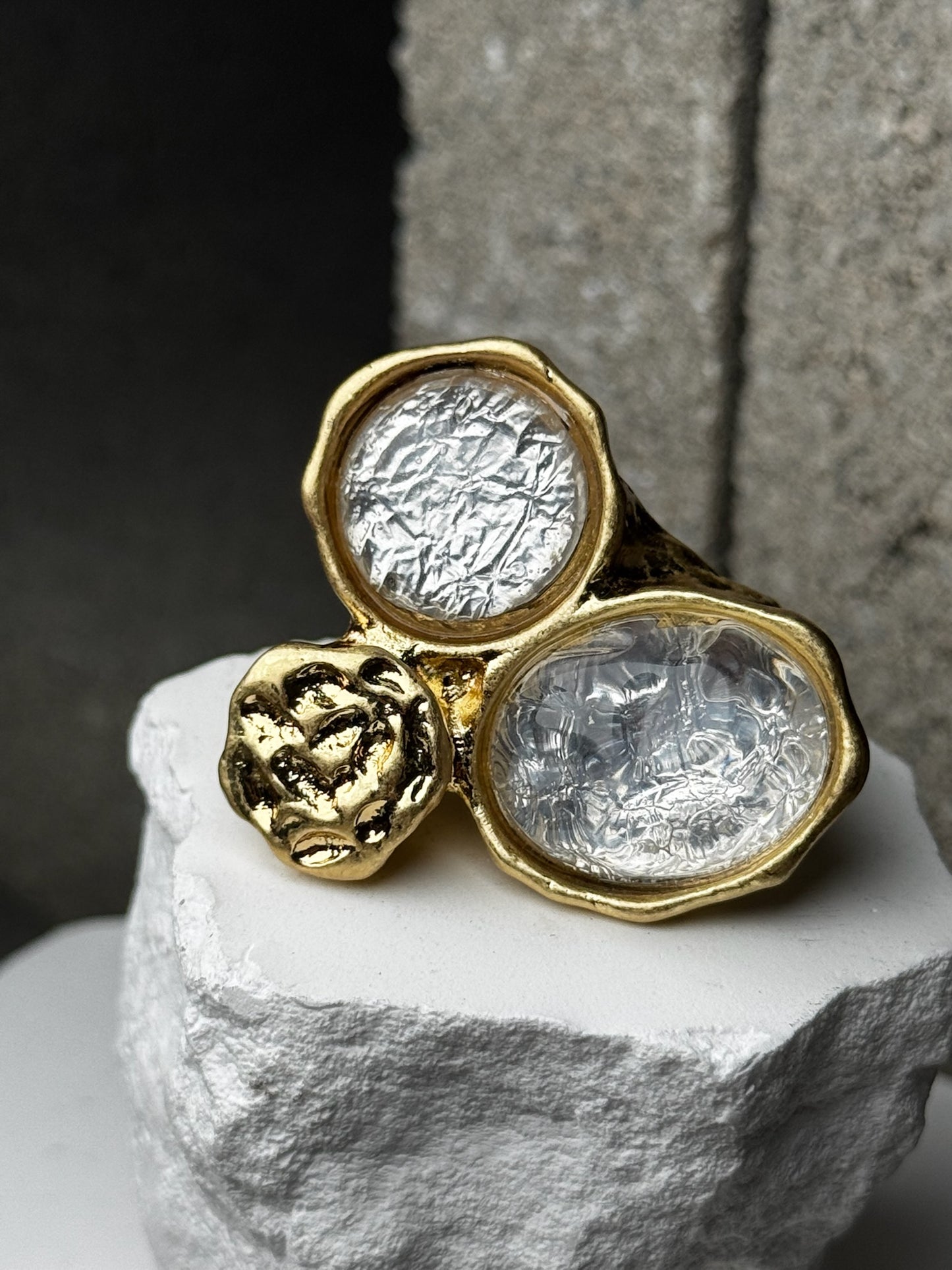 Twilight Dual Gem Expandable Ring Up To Size 10