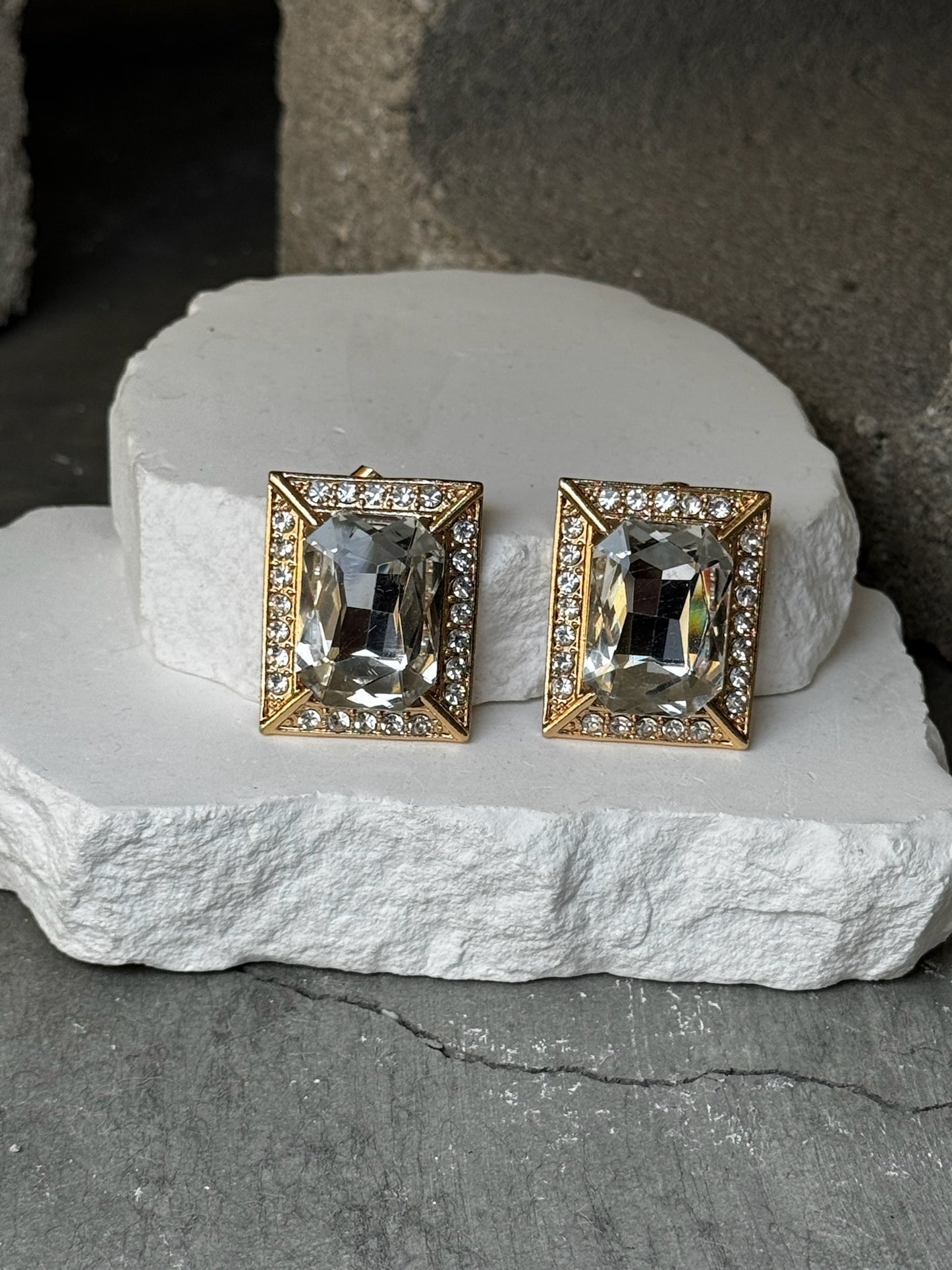 Stay Shining Rectangular Stud Earrings