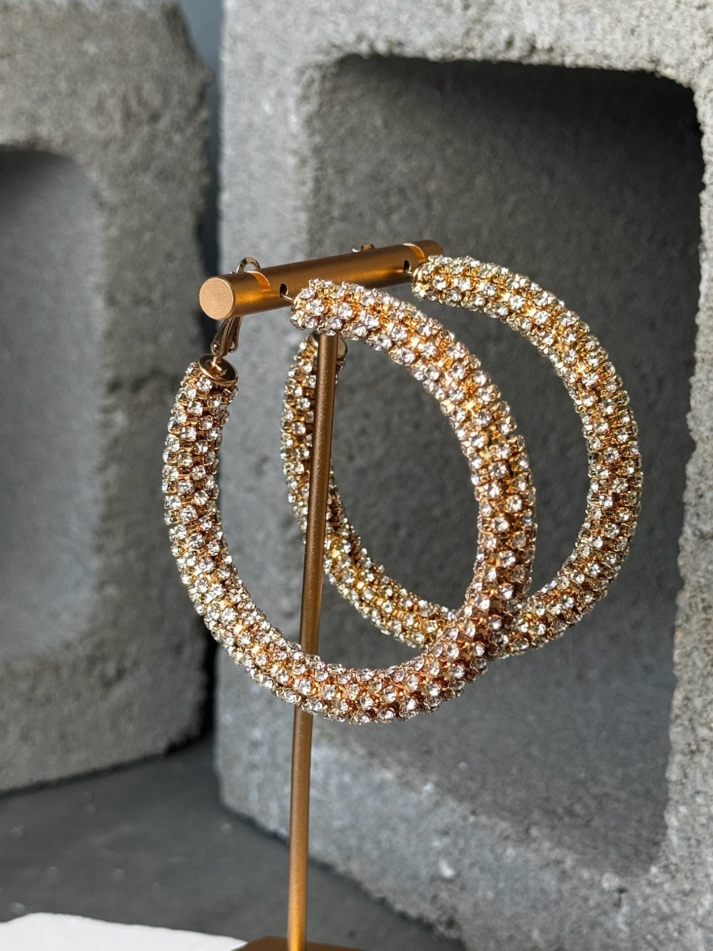 Crystal Couture Hoop Earrings