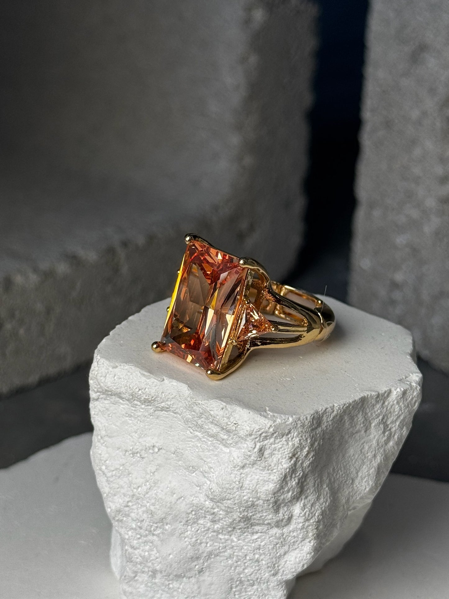 Crystal Queen Cocktail Ring Expandable Up To Size 10