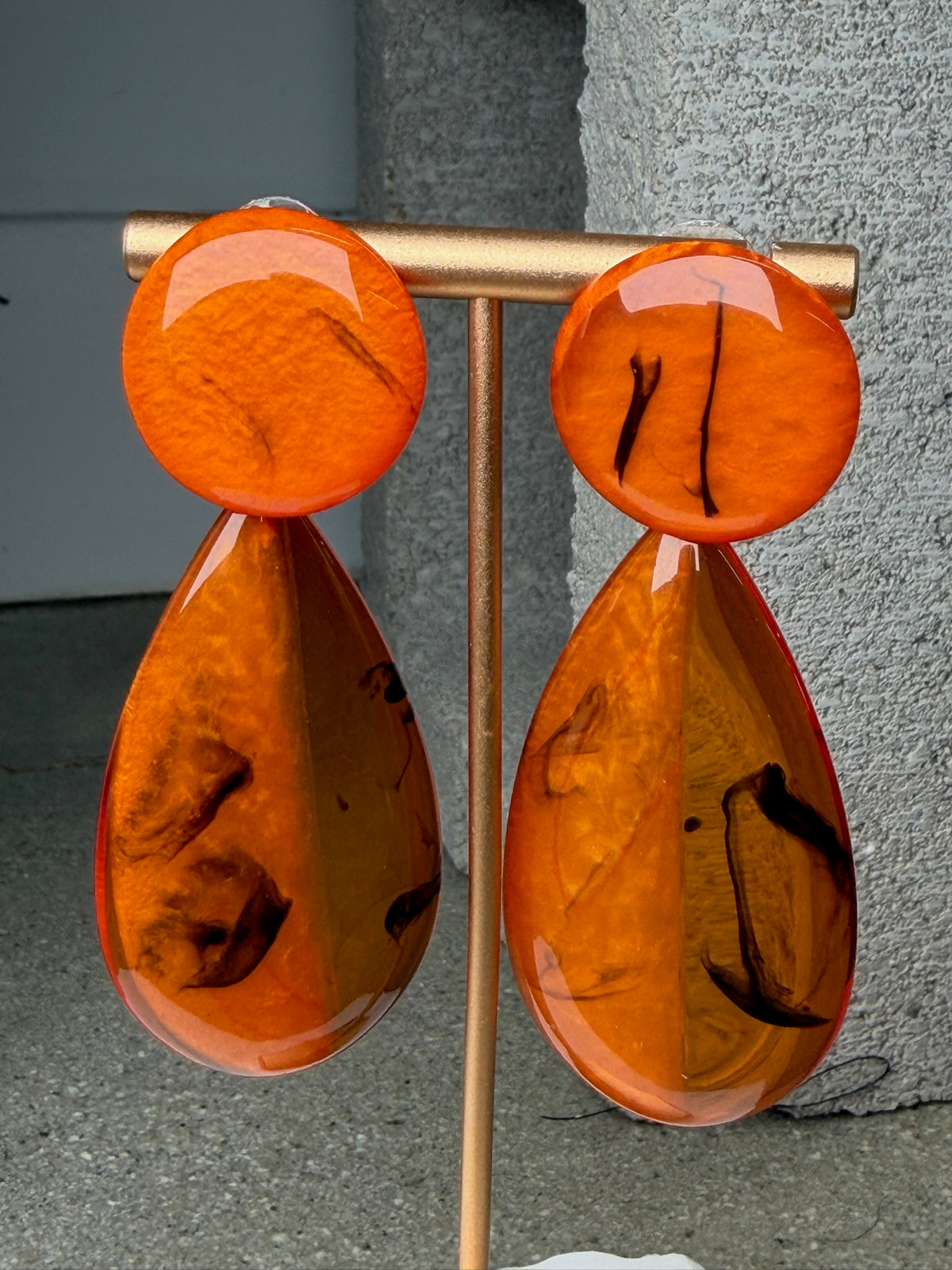 The Saffron Drop Earrings