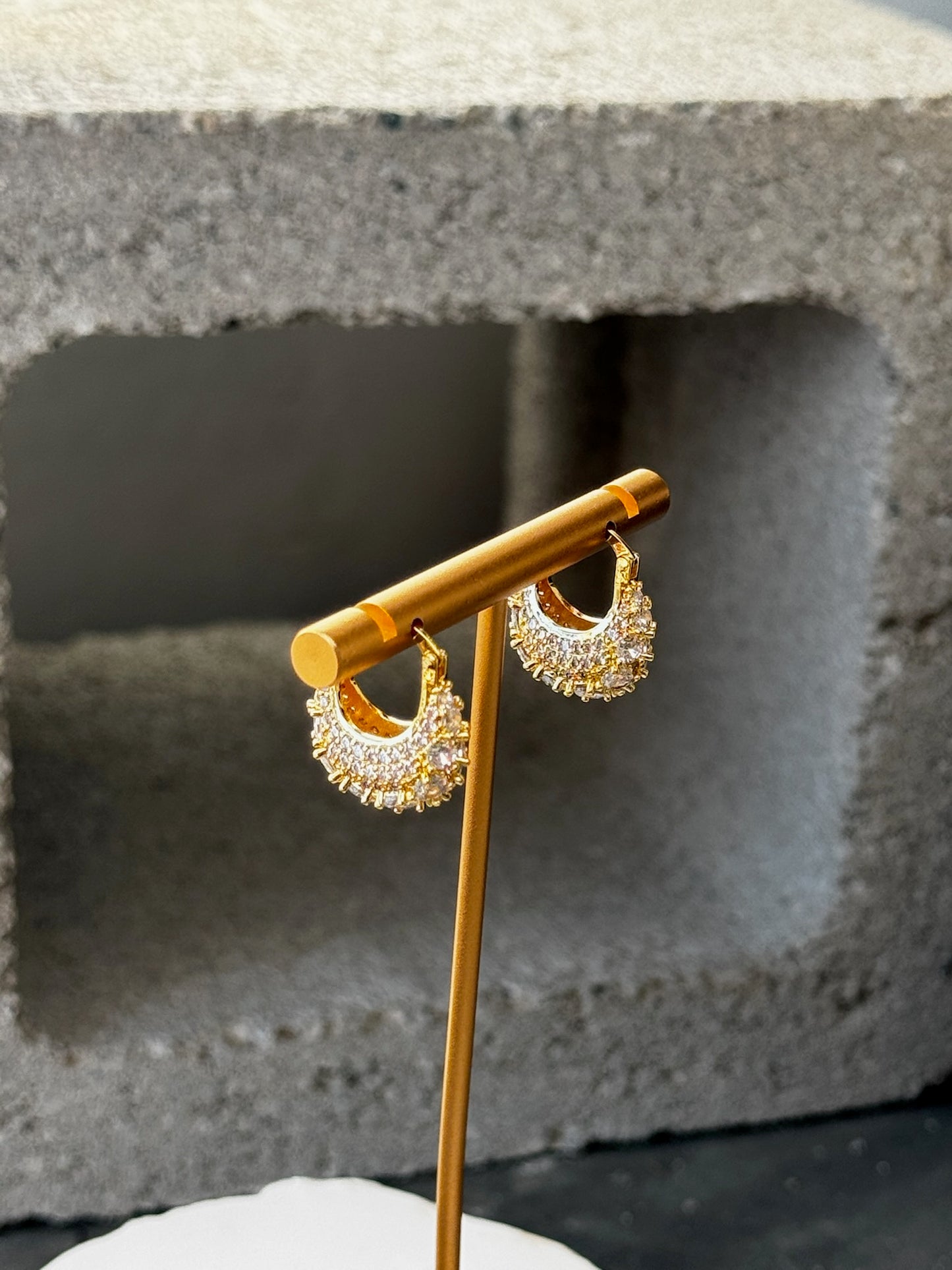 Tiny Treat Crystal Hoops