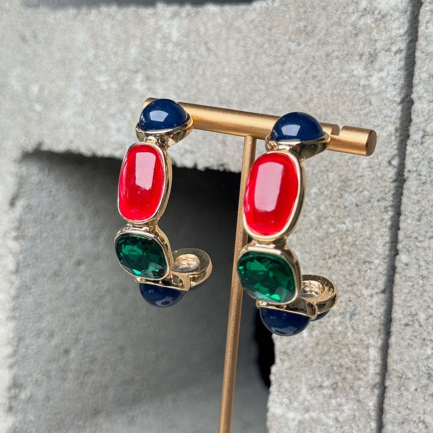 On The Horizon Gem Hoop Earring