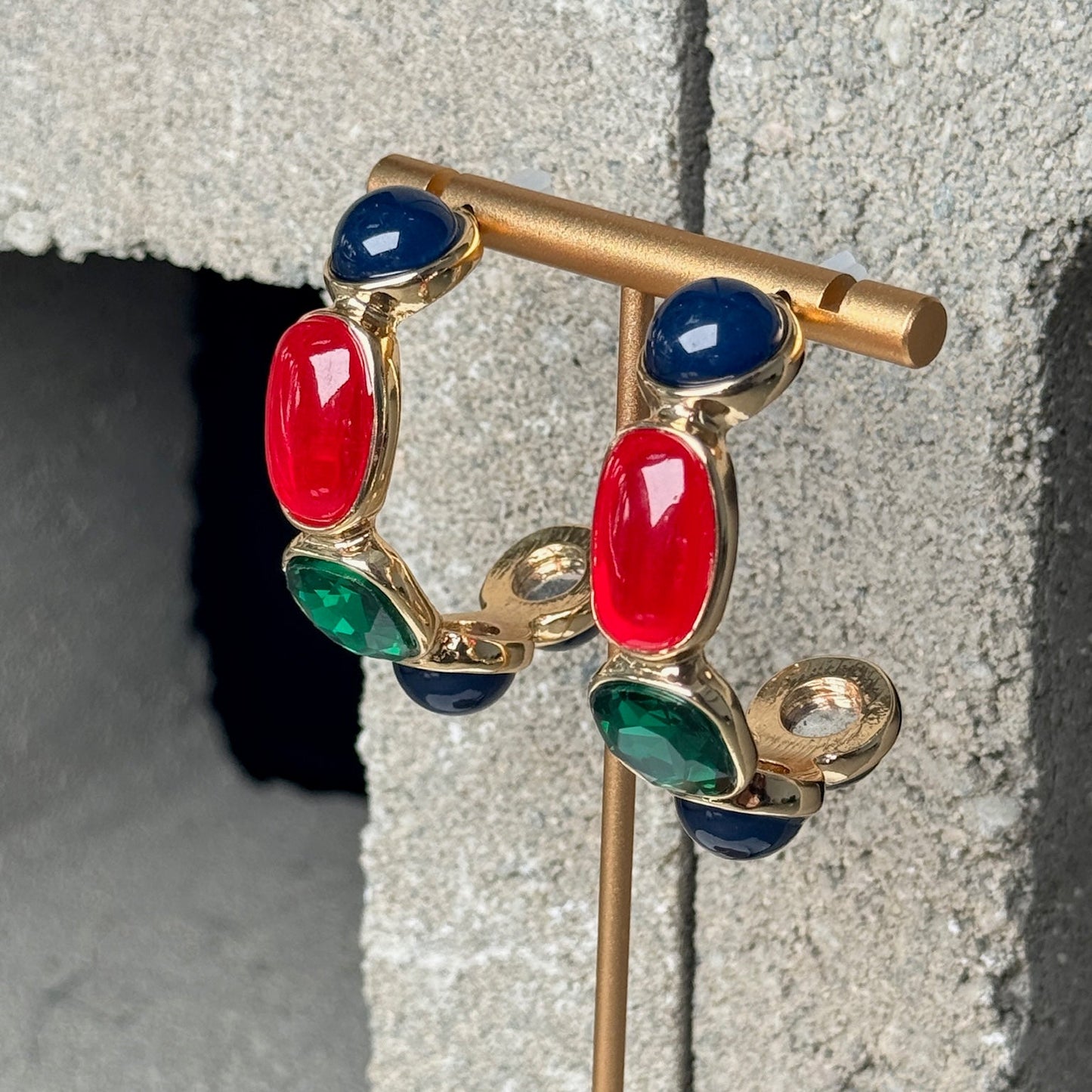 On The Horizon Gem Hoop Earring
