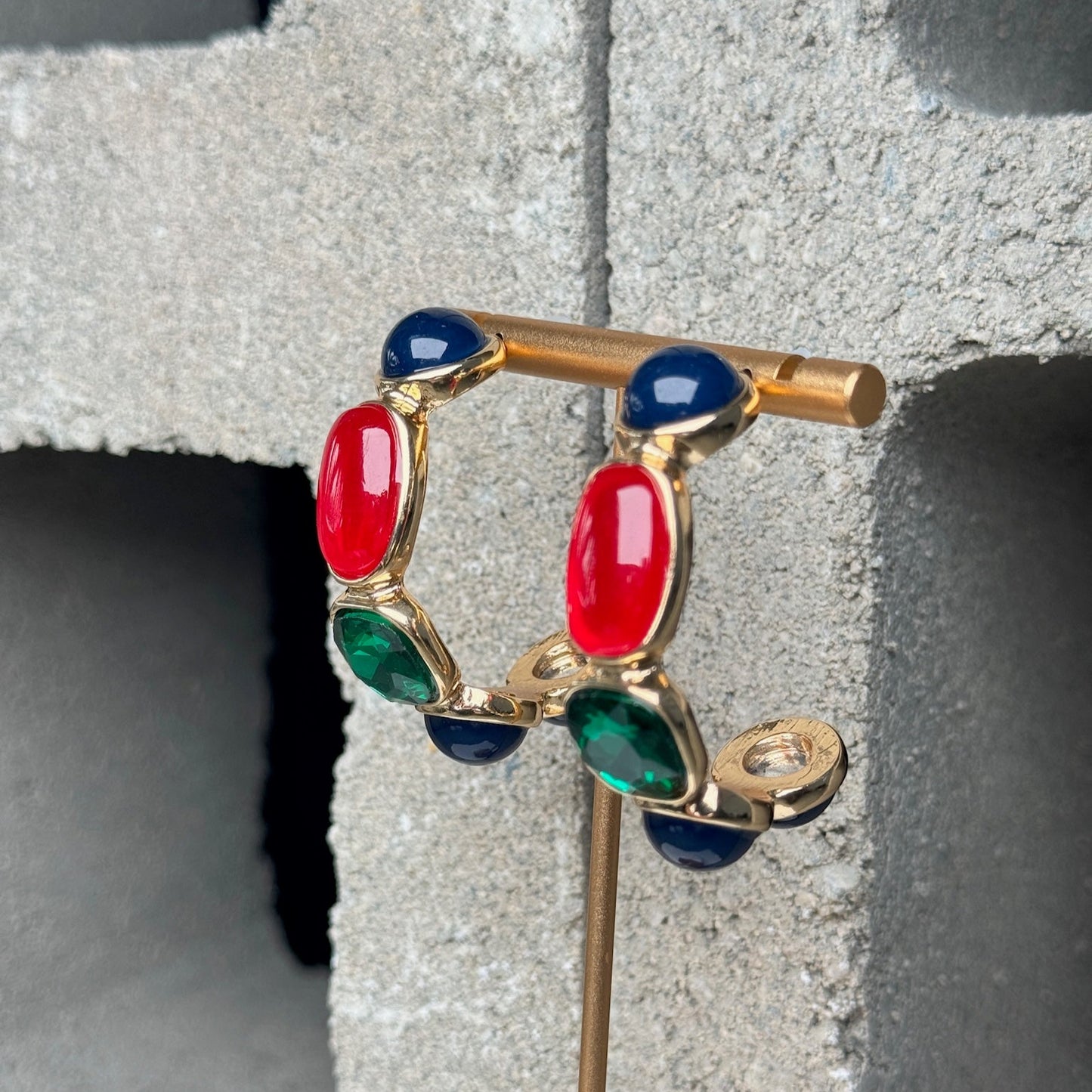 On The Horizon Gem Hoop Earring