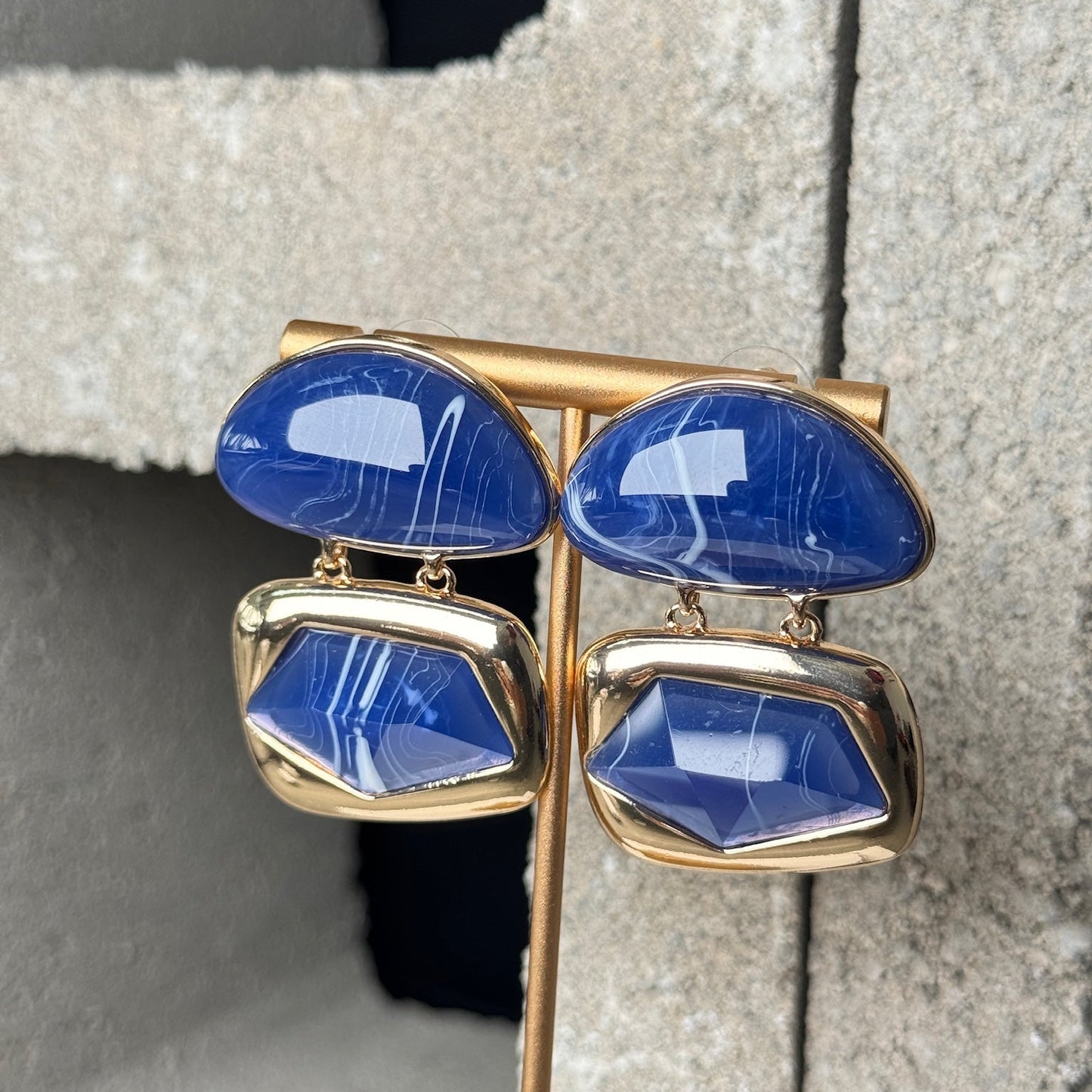 Sculpture 2 Layer Abstract Earrings