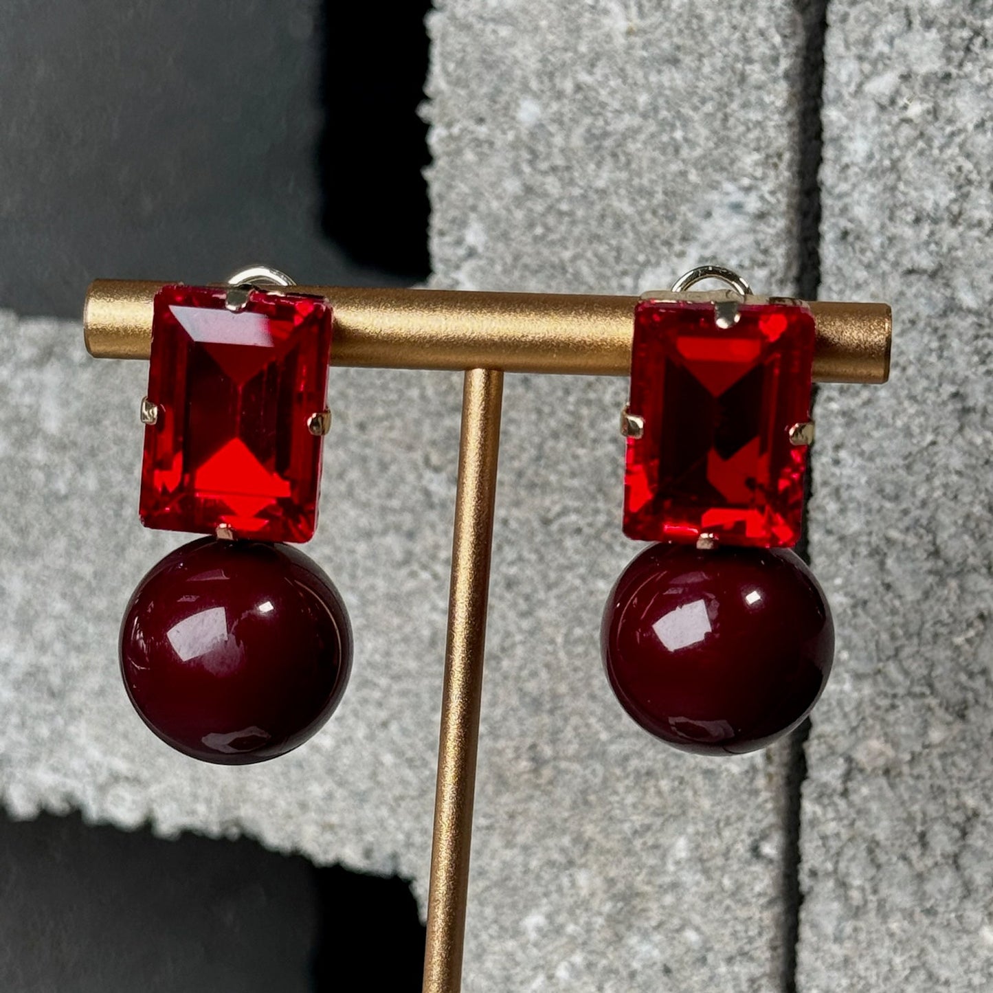 Double Dip Gem Earring