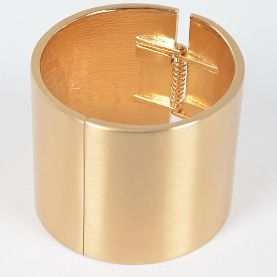 Solid Brushed 21" Gold Wrist Cuff Bracelet - Elegant and Simple Design for Everyday Wear Comfortable & Versatile Accessory
