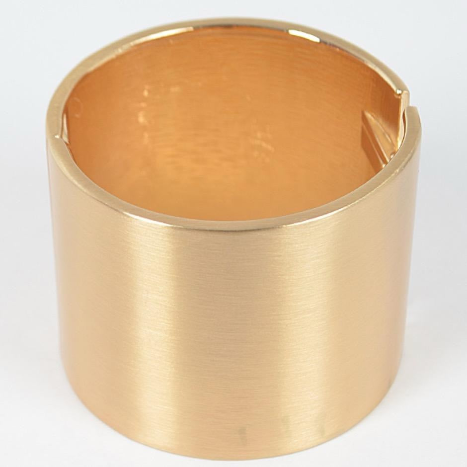 Solid Brushed 21" Gold Wrist Cuff Bracelet - Elegant and Simple Design for Everyday Wear Comfortable & Versatile Accessory