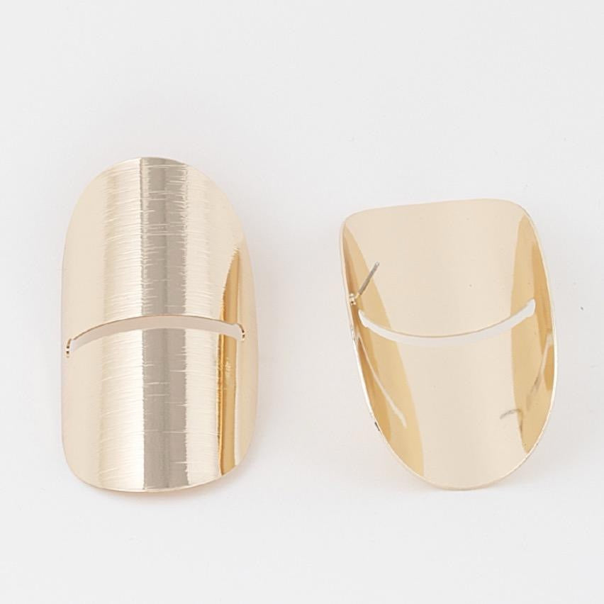 Geometric Slot Earrings - Gold-Tone Fashion Accessory for All Women's Jewelry