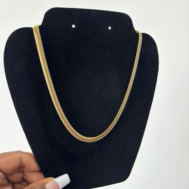 Chain Reaction Gold Rope Stainless Steel Necklace