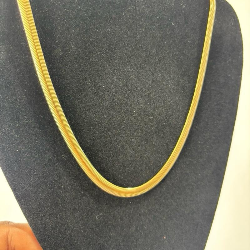 Chain Reaction Gold Rope Stainless Steel Necklace