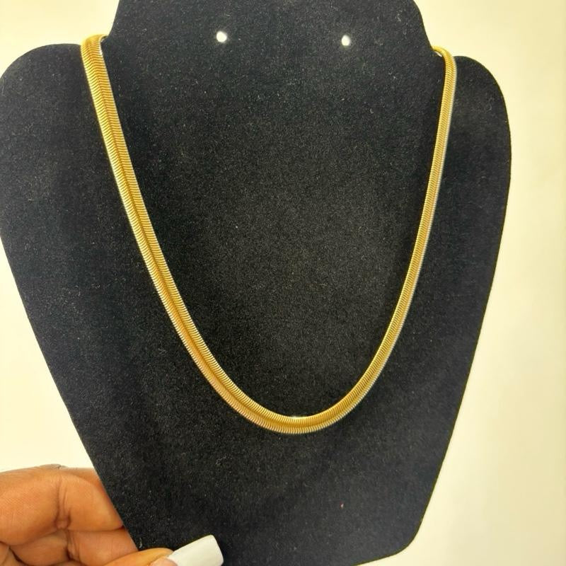 Chain Reaction Gold Rope Stainless Steel Necklace
