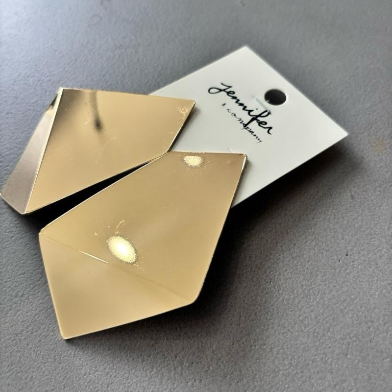 Your Muse Gold Bold Statement Earring - Textured Design for Casual Wear & Strong Visual Impact