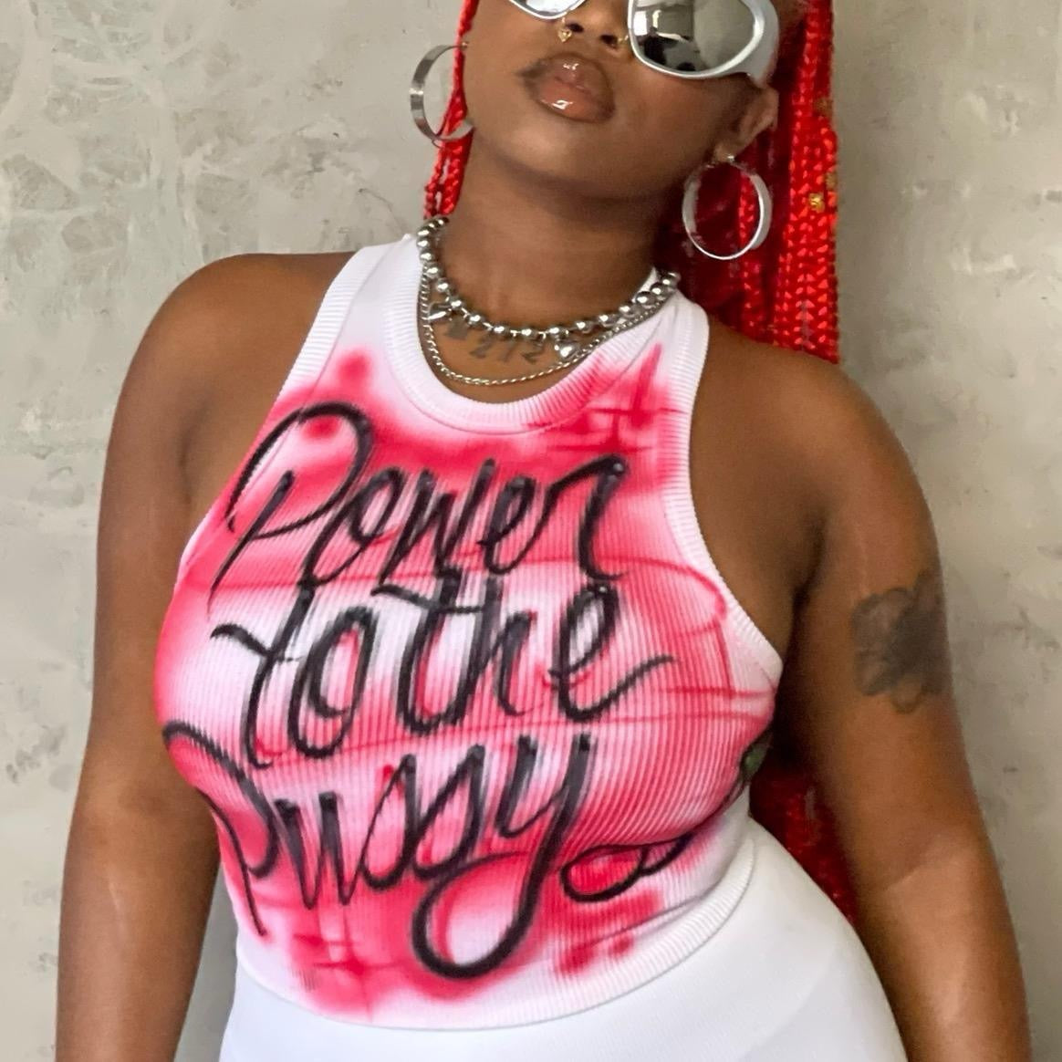 Custom Airbrush Tank Top Leave Note for Design