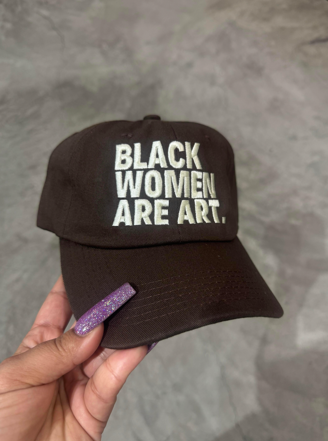 Mocha Black Women Are Art Dad Hat - Soft Cotton Casual Style