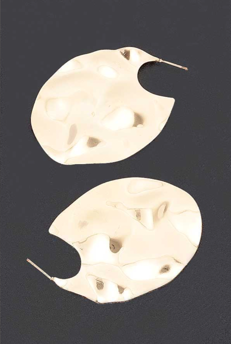Spot On Oval Metal Plate EarringS