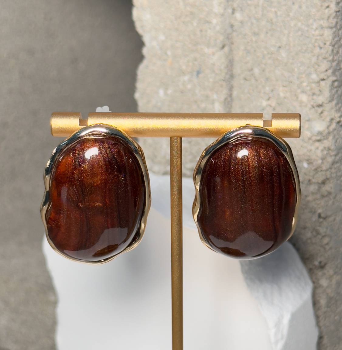 Jungle Luxe Wave Stone Earrings