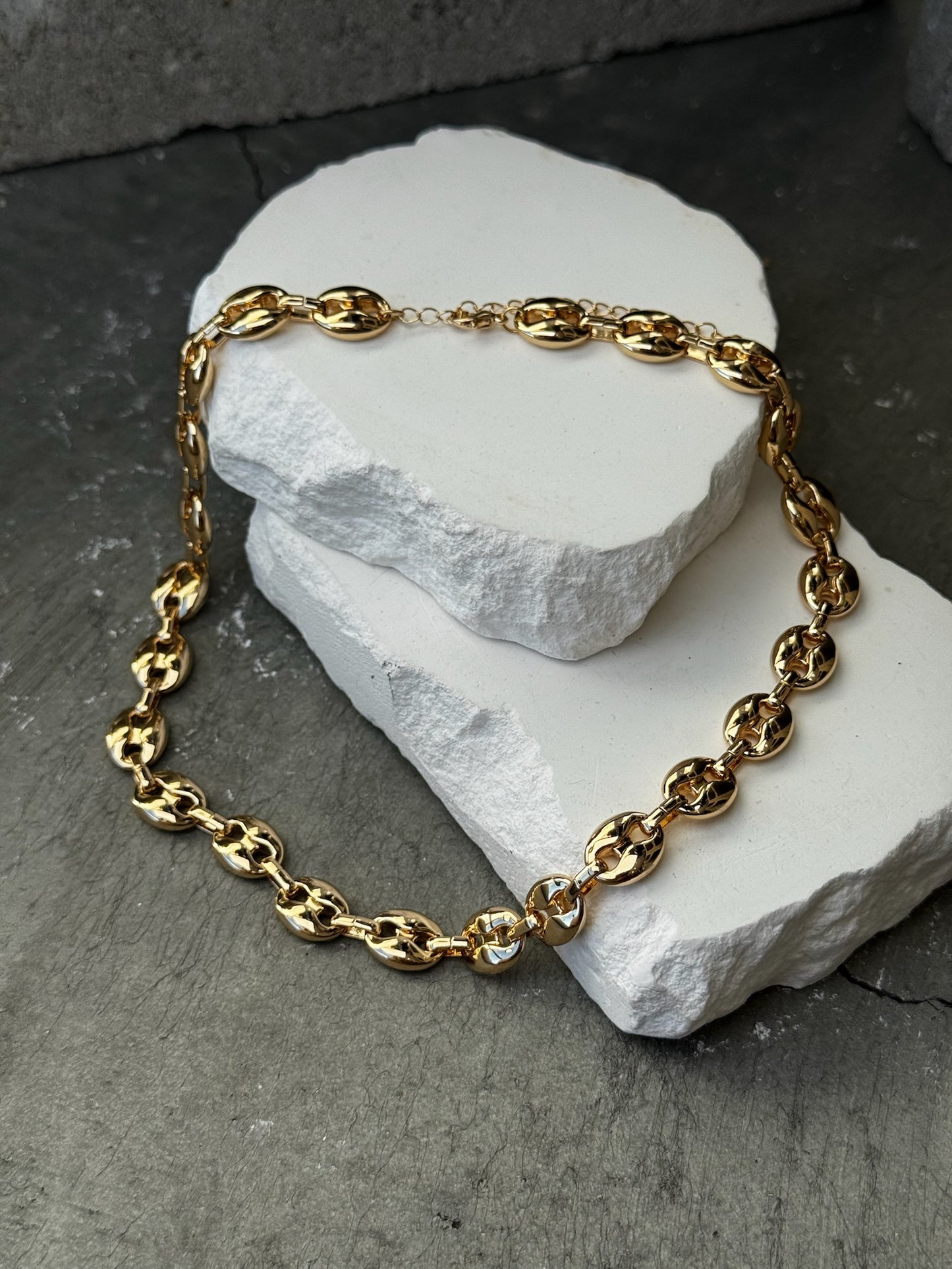 Mini Bottle Cap Link Necklace 15"