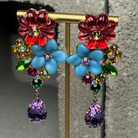 Flower Bomb Tassel Earrings