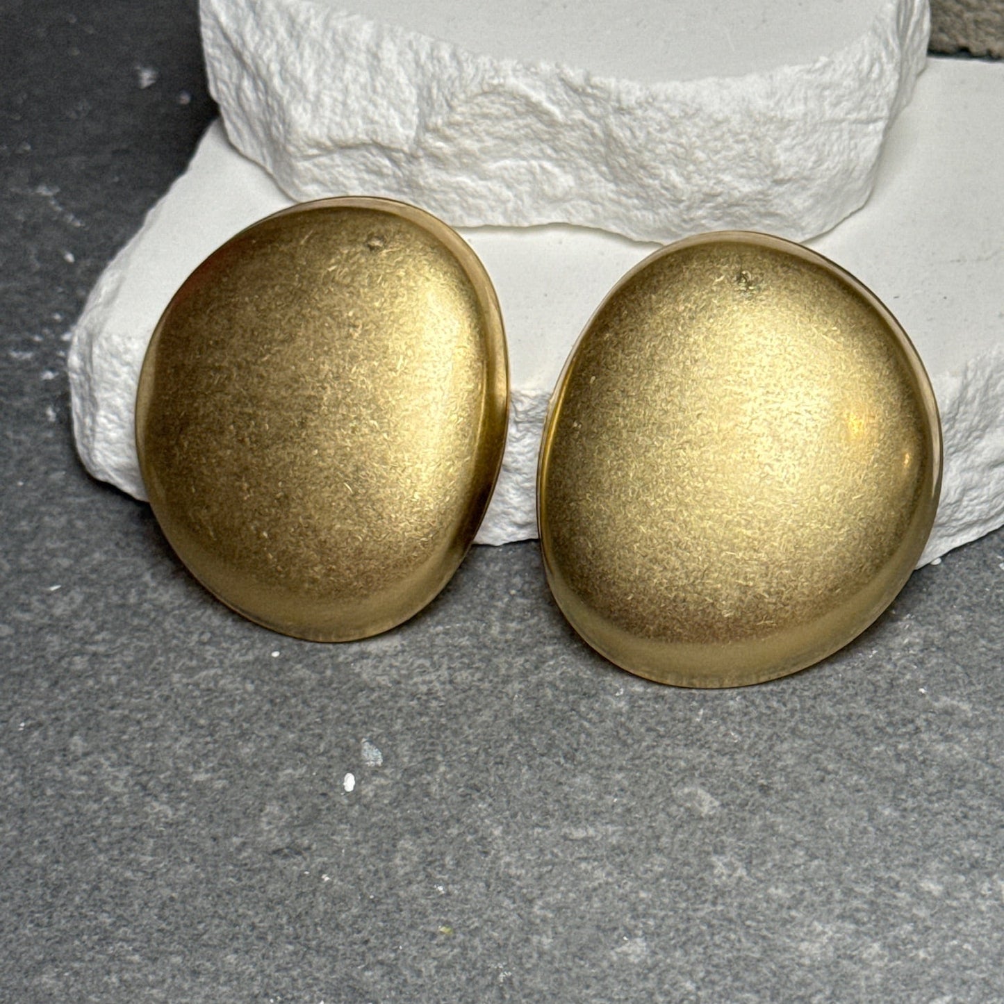 Supa Nova Round Metal Plate Earrings