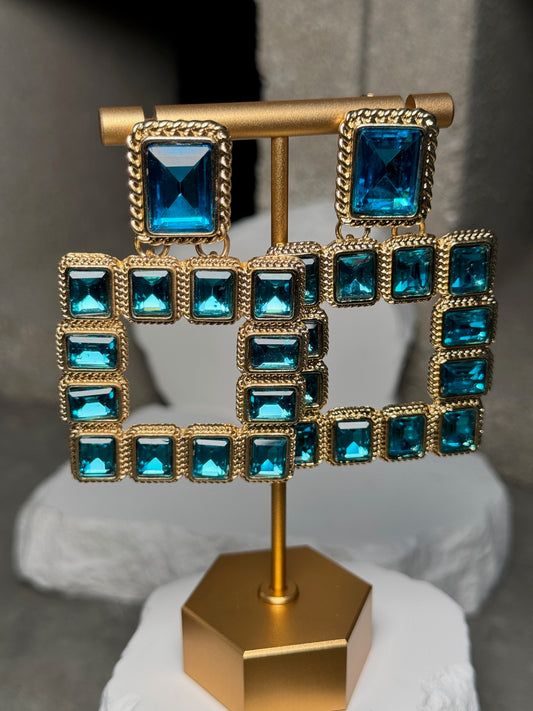 Stone Drop Earrings for Female - Gemstone Fashion Accessories