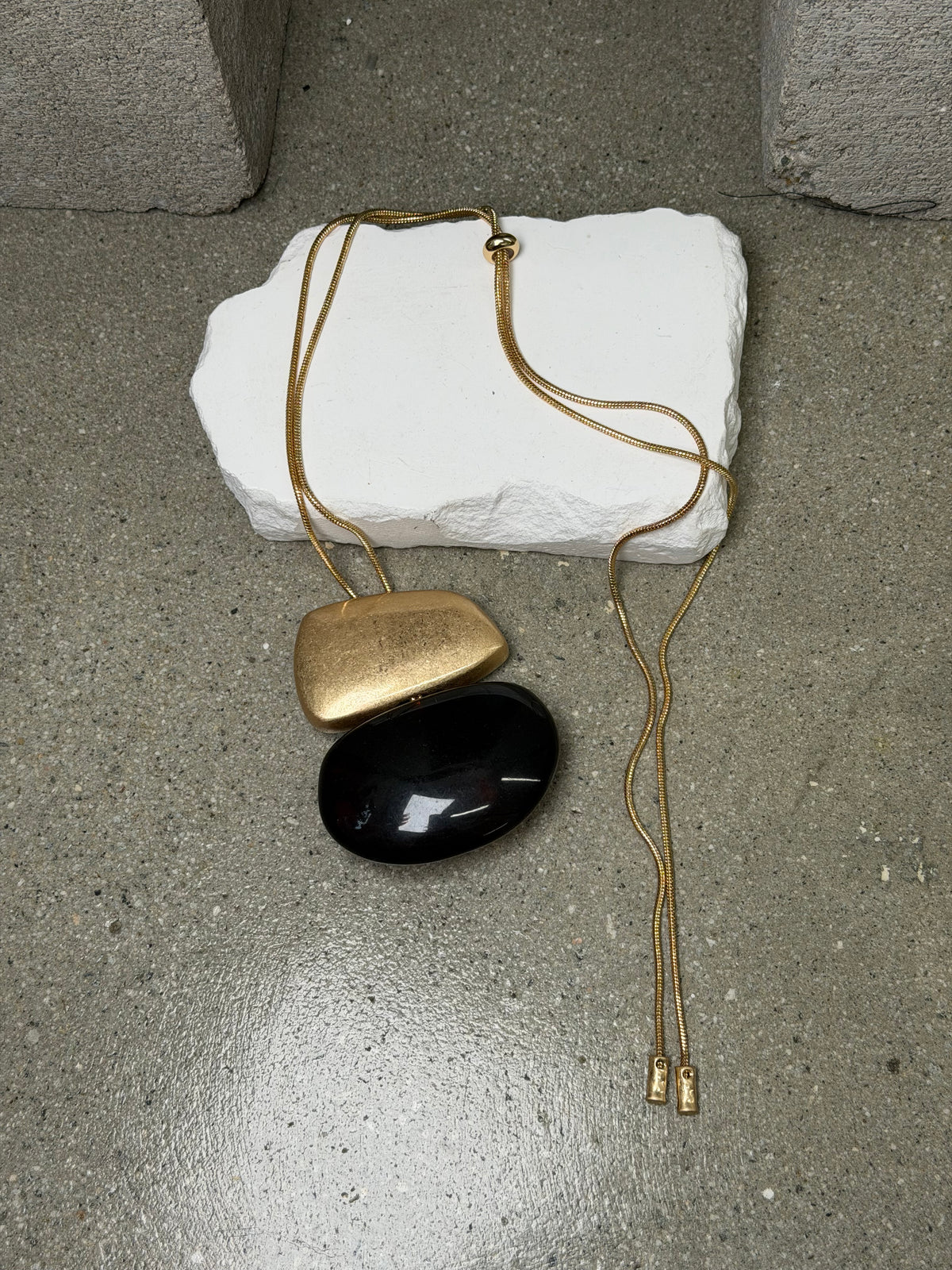 The Soft Statement Stone Necklace 21”