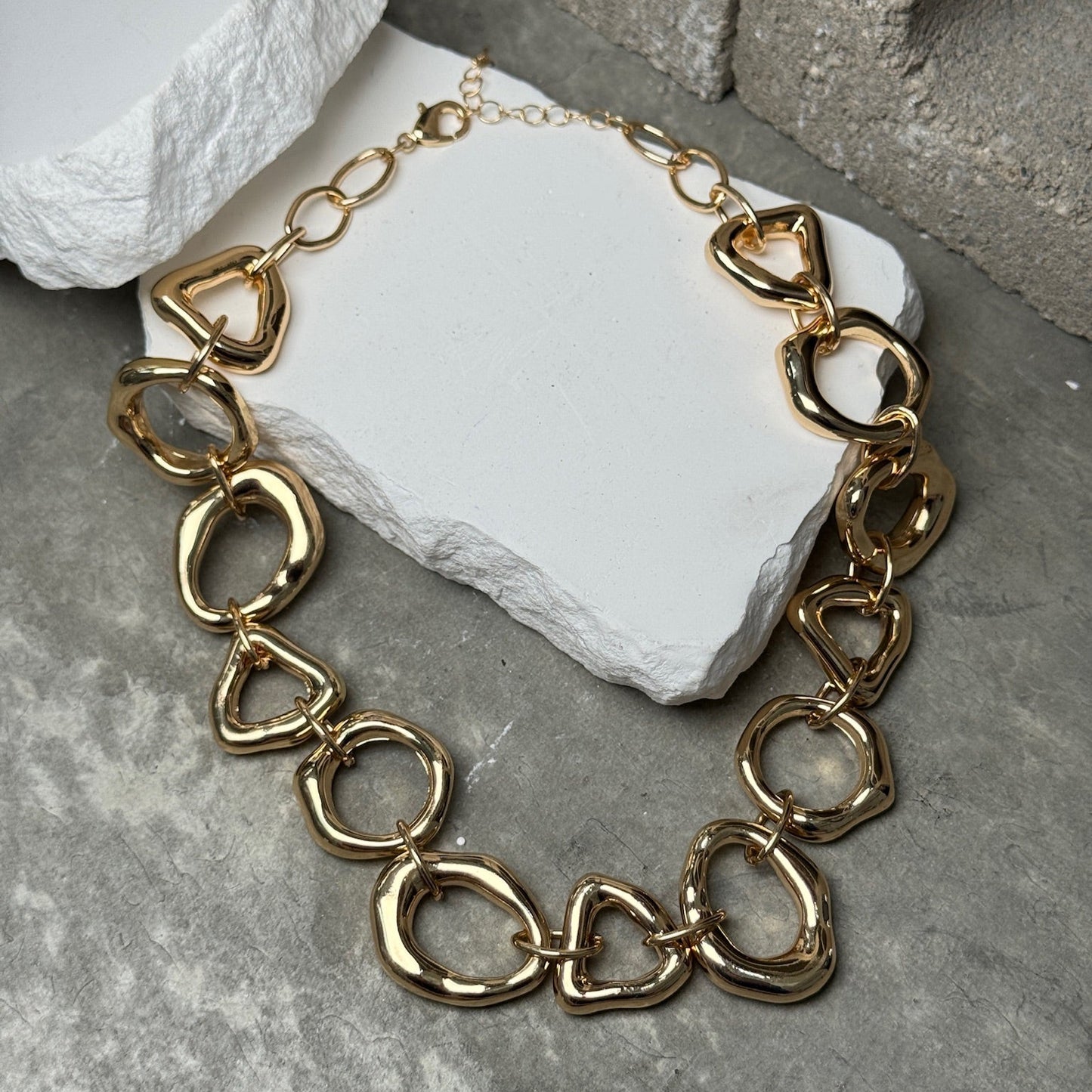 Shape Shift Link Necklace 15" w/ Extender
