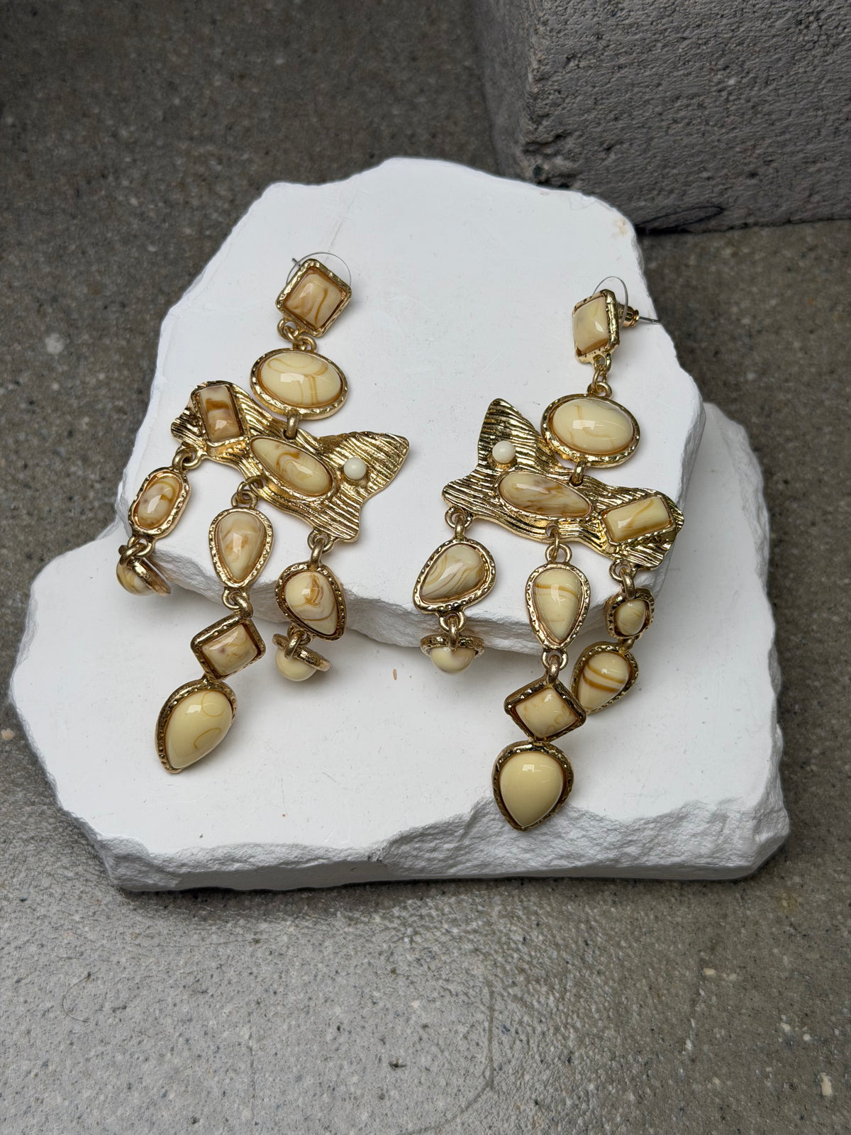 The Archive Layered Stone Earrings