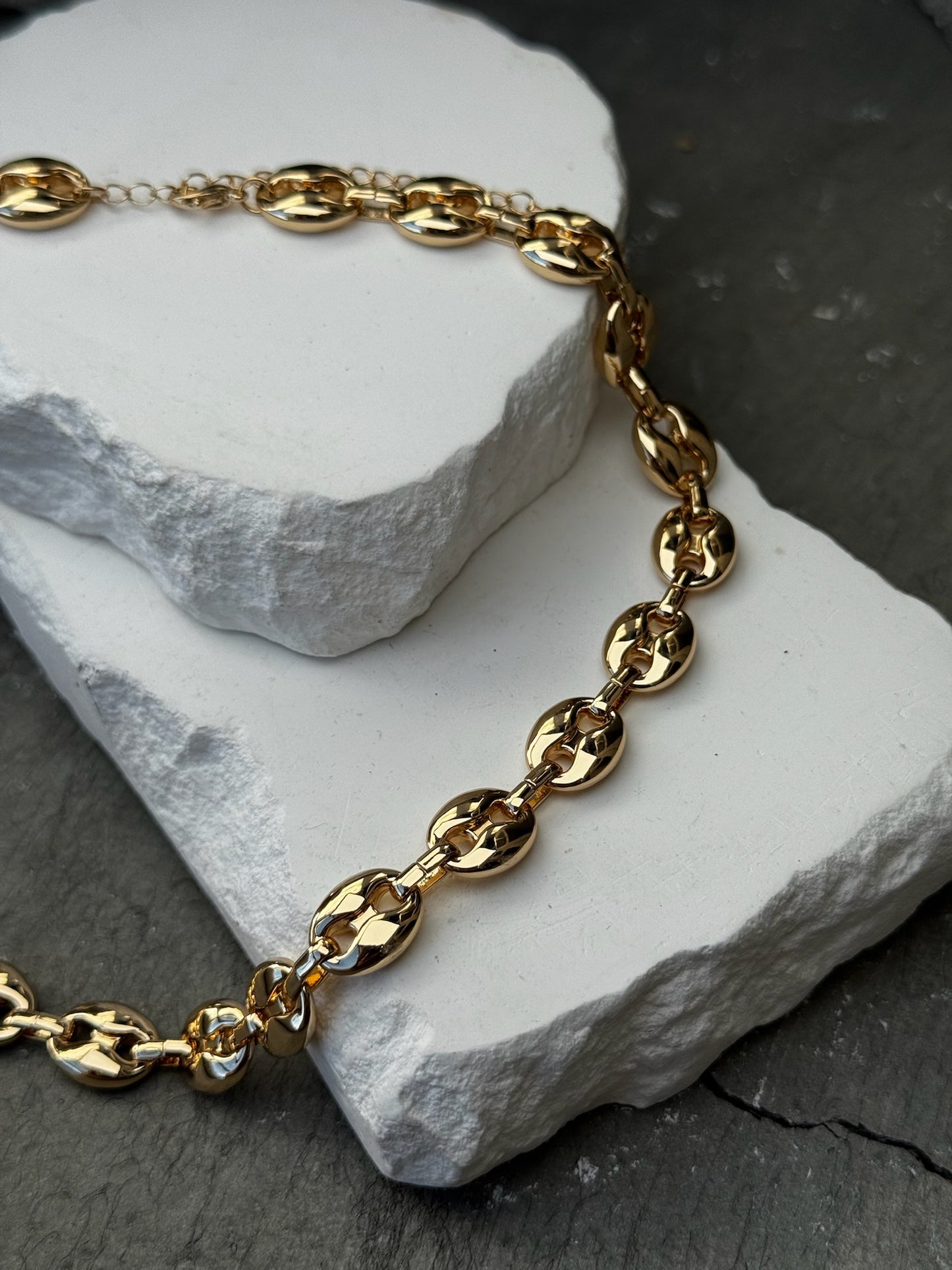 Mini Bottle Cap Link Necklace 15"