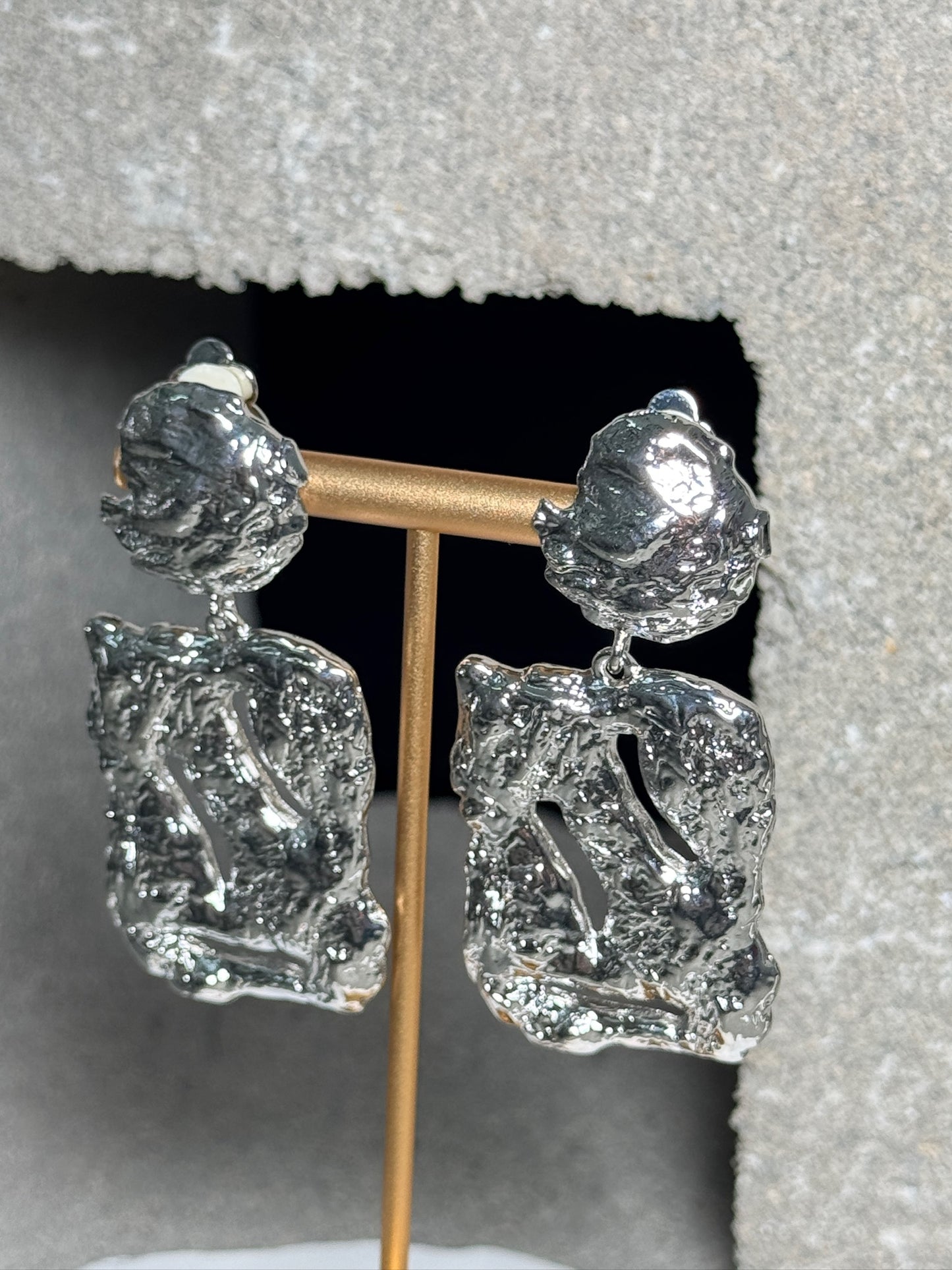 Regal Rectangle Clip-Ons Earrings