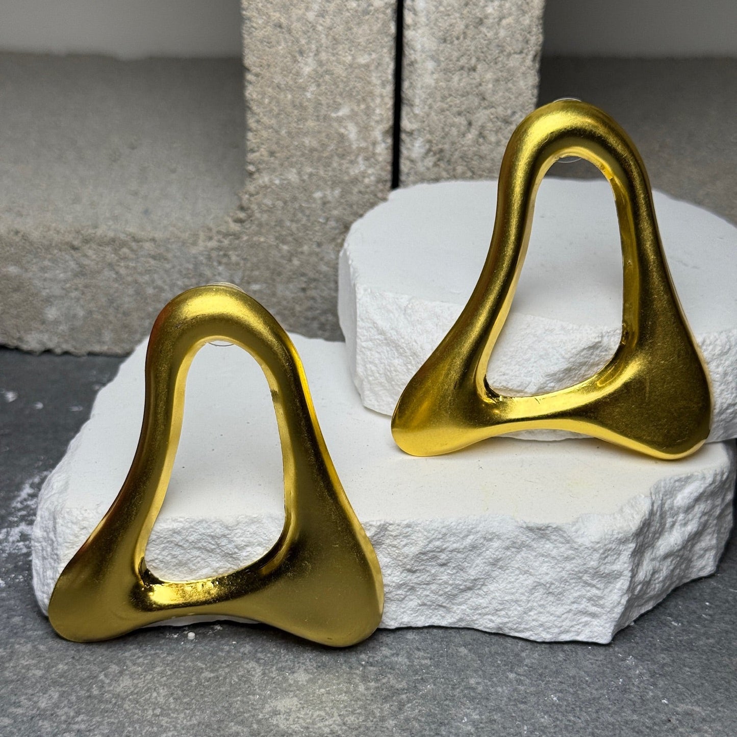 Designed Different Triangle Stud Earrings