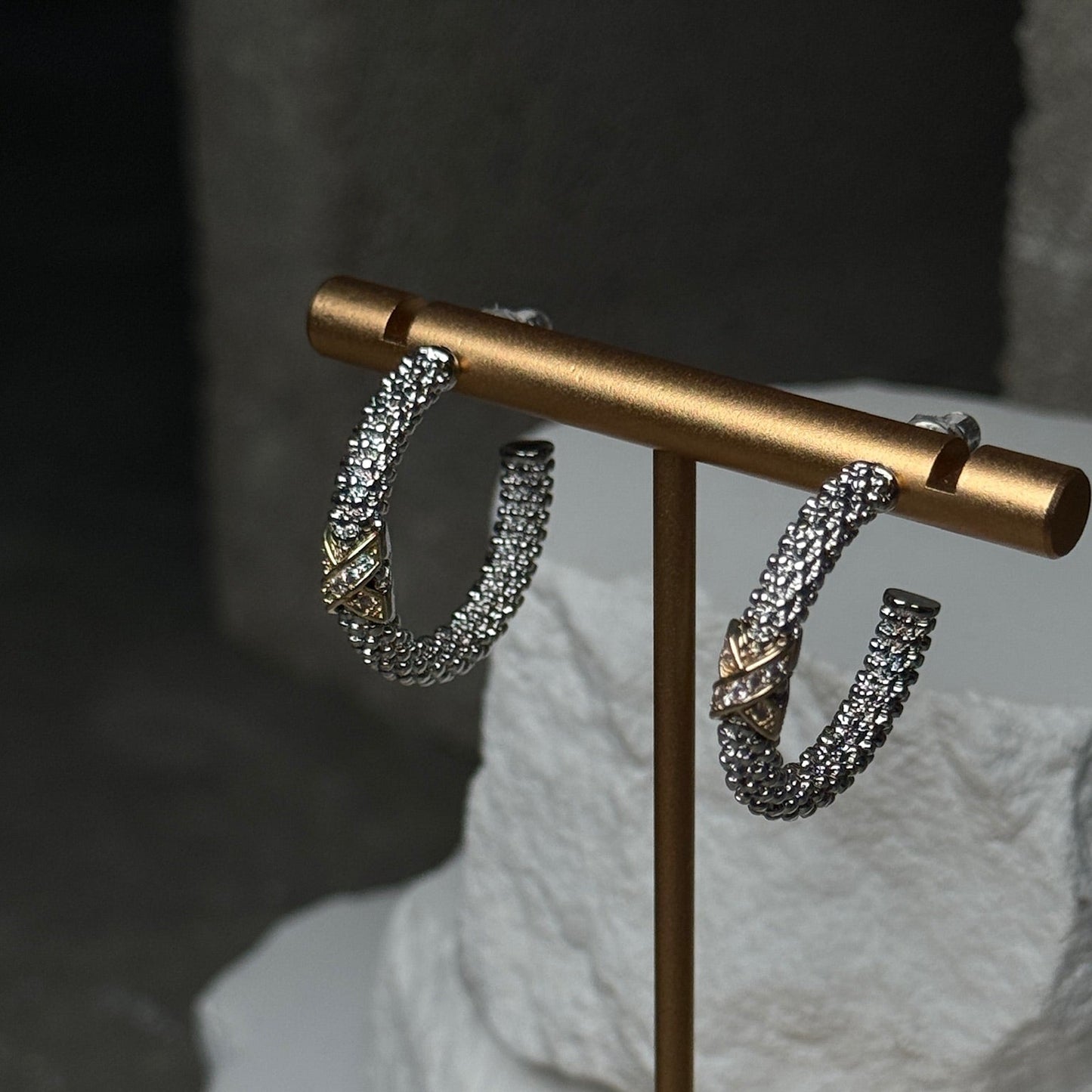 Sparkle Mix Metal Mini Hoop
