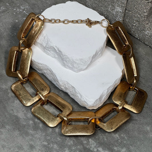 Out the Box Square Link Necklace 15" w/ Extender