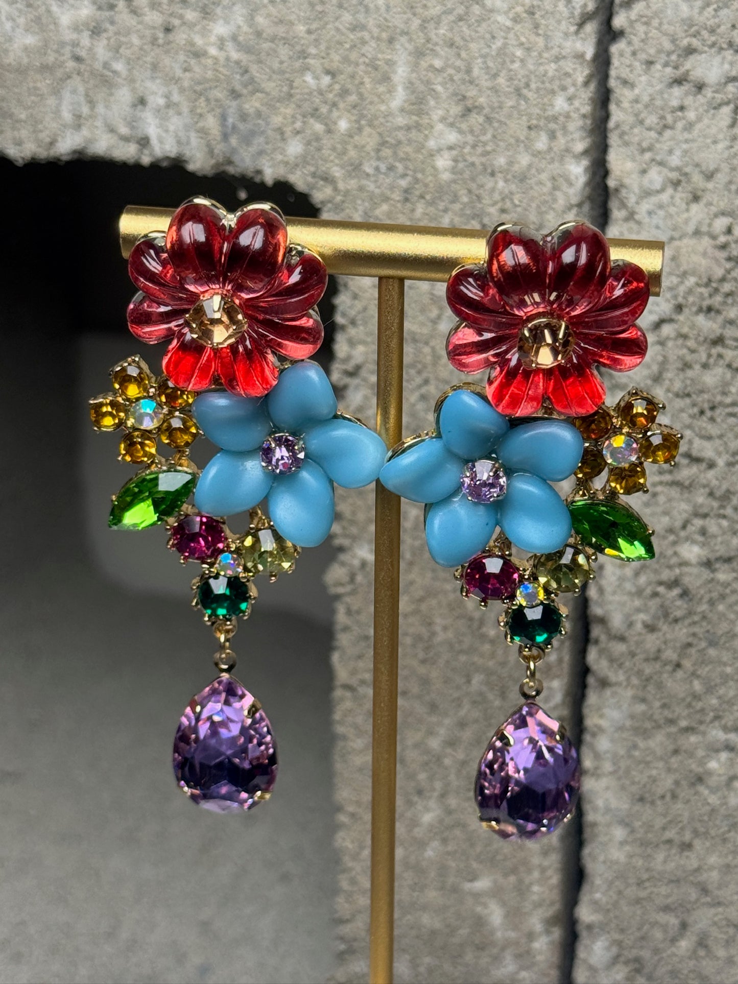 Flower Bomb Tassel Earrings