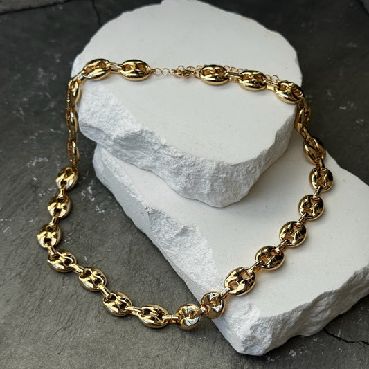 Mini Bottle Cap Link Necklace 15"